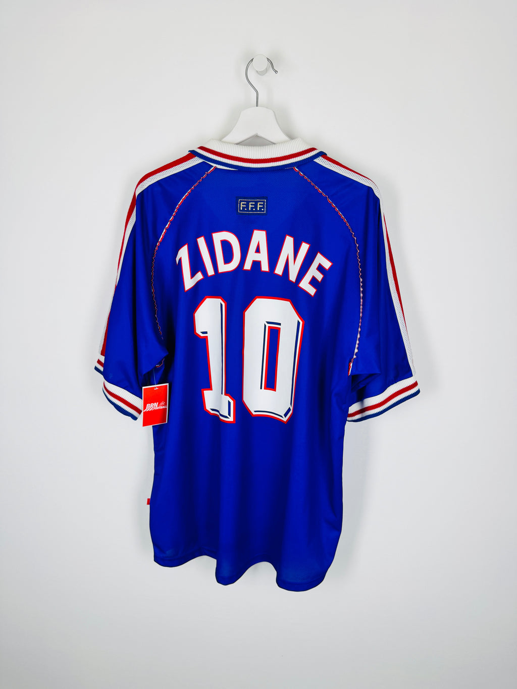 1998 FRANCE NATIONAL FOOTBALL TEAM HOME JERSEY - ZIDANE #10 (XL)