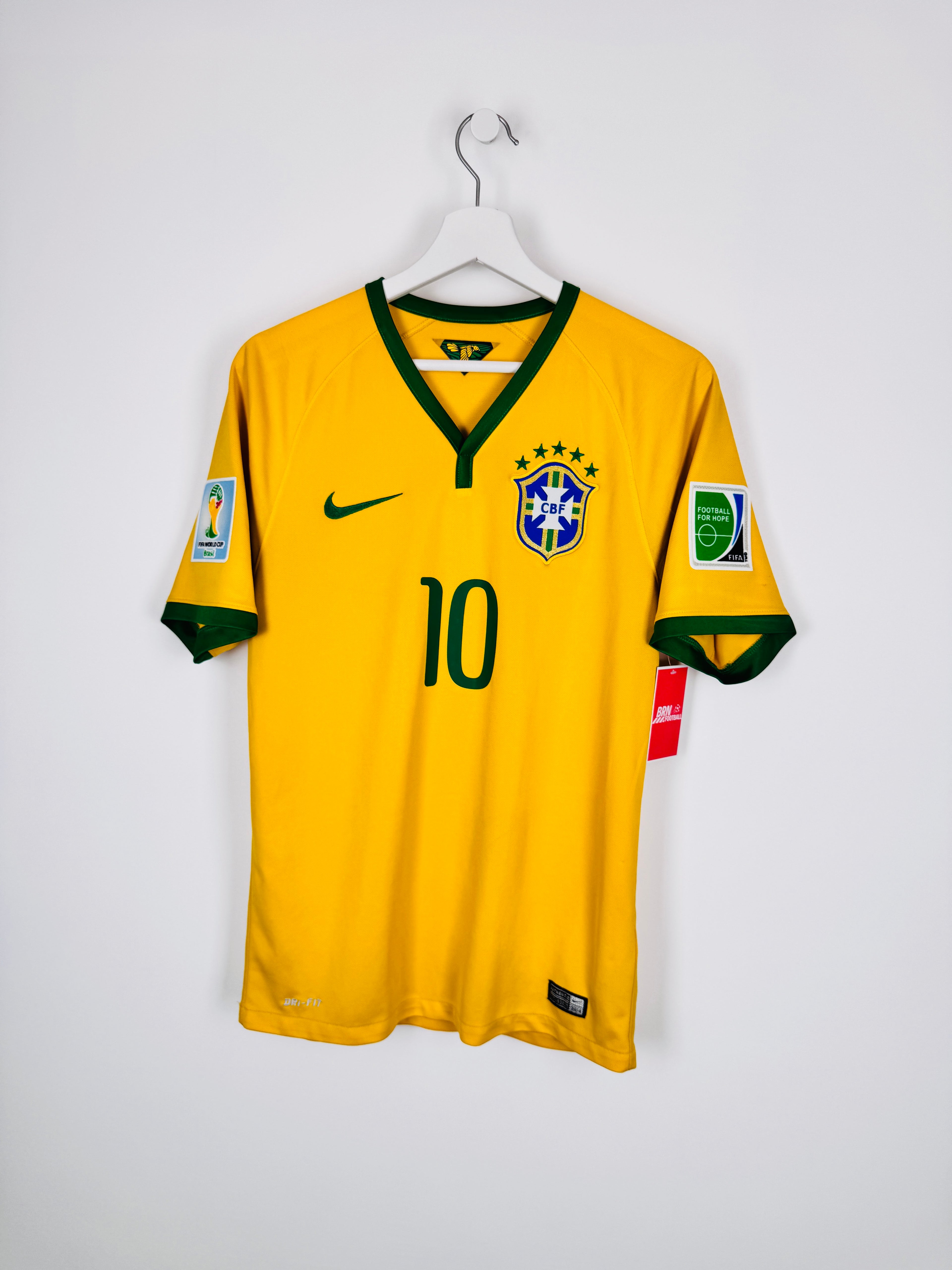 MAILLOT DE FOOTBALL BRÉSIL 2014 DOMICILE - NEYMAR JR #10 (S)