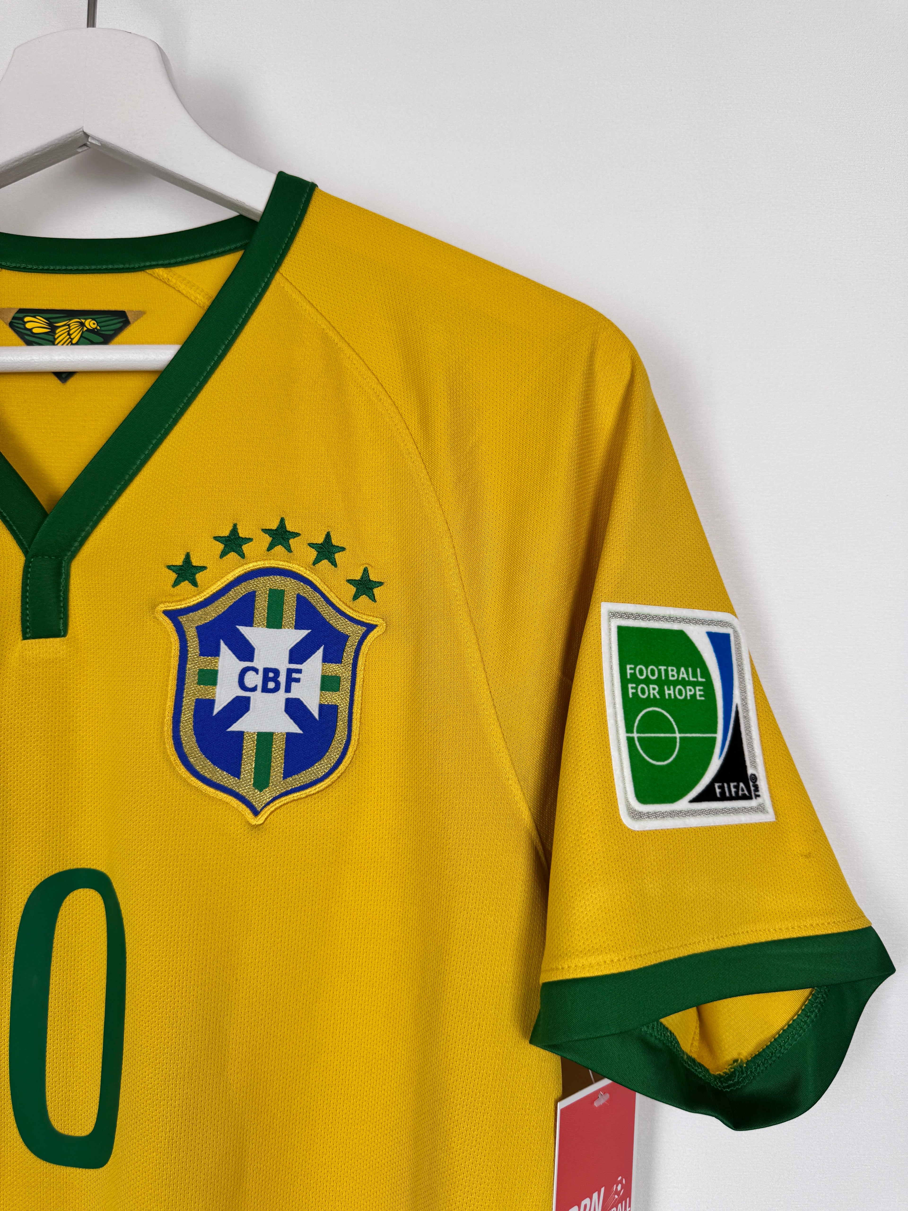 MAILLOT DE FOOTBALL BRÉSIL 2014 DOMICILE - NEYMAR JR #10 (S)