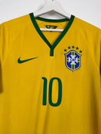 MAILLOT DE FOOTBALL BRÉSIL 2014 DOMICILE - NEYMAR JR #10 (S)