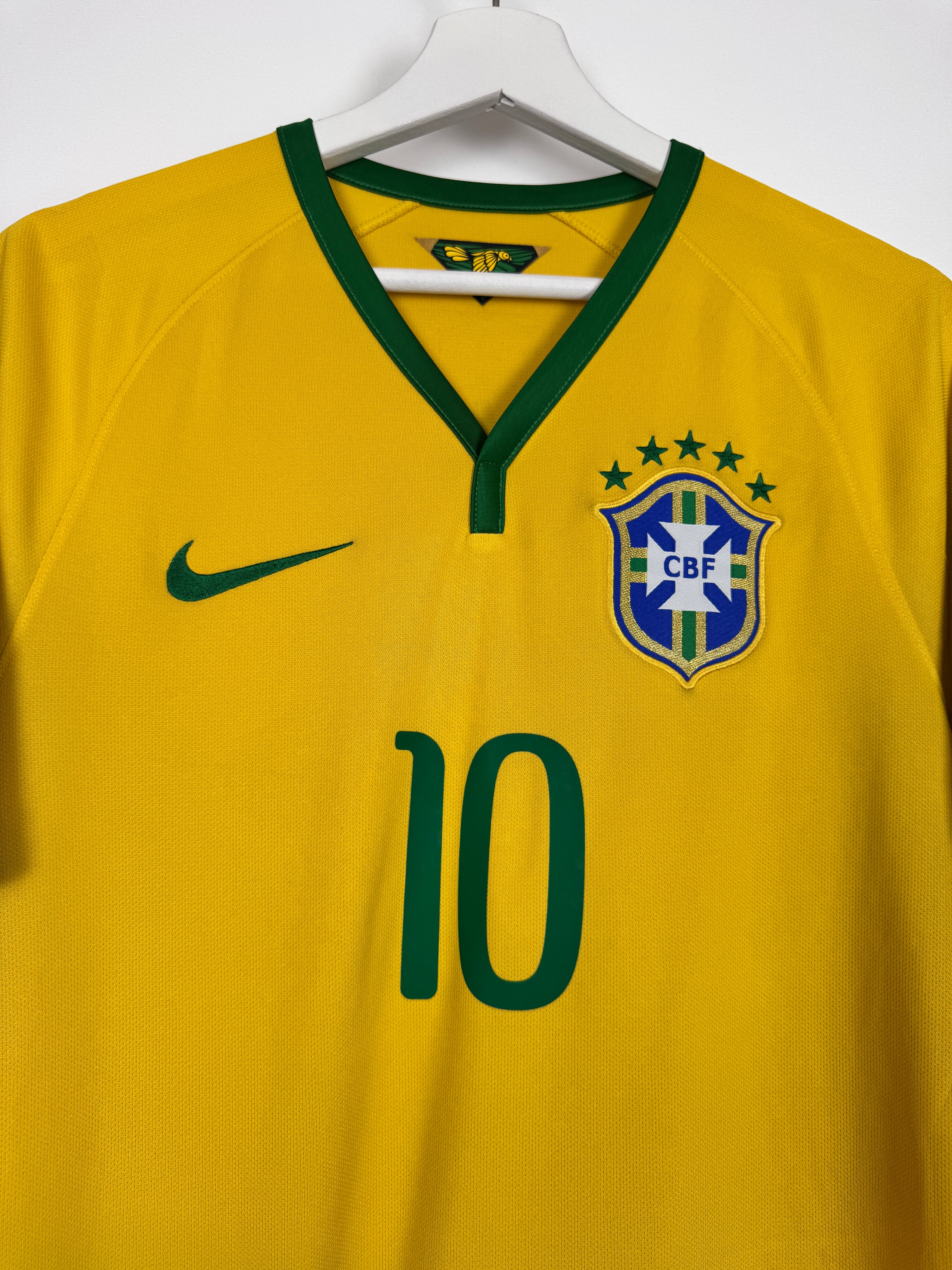 MAILLOT DE FOOTBALL BRÉSIL 2014 DOMICILE - NEYMAR JR #10 (S)