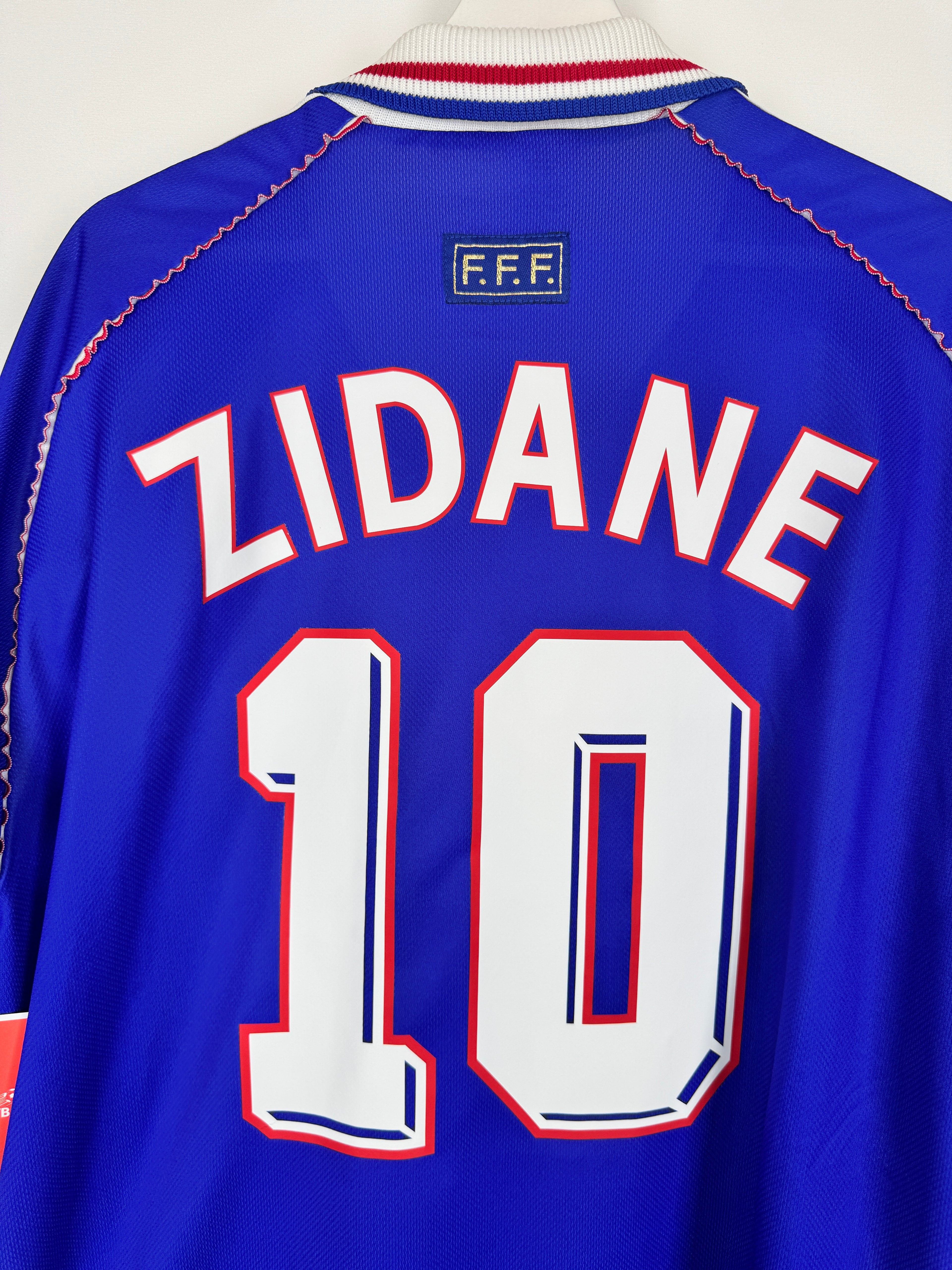 1998 FRANCE NATIONAL FOOTBALL TEAM HOME JERSEY - ZIDANE #10 (XL)