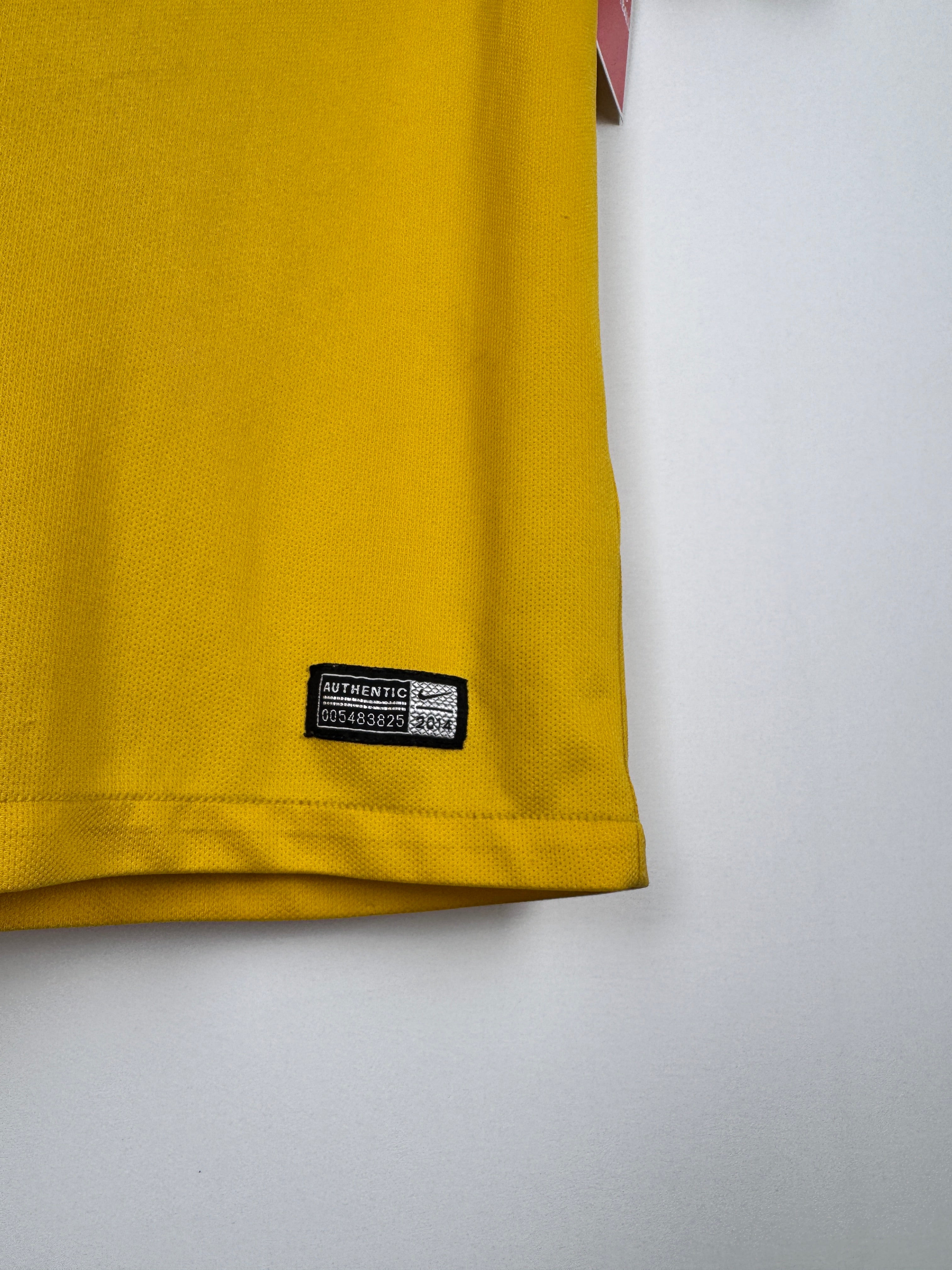 MAILLOT DE FOOTBALL BRÉSIL 2014 DOMICILE - NEYMAR JR #10 (S)