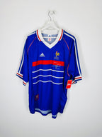 1998 FRANCE NATIONAL FOOTBALL TEAM HOME JERSEY - ZIDANE #10 (XL)