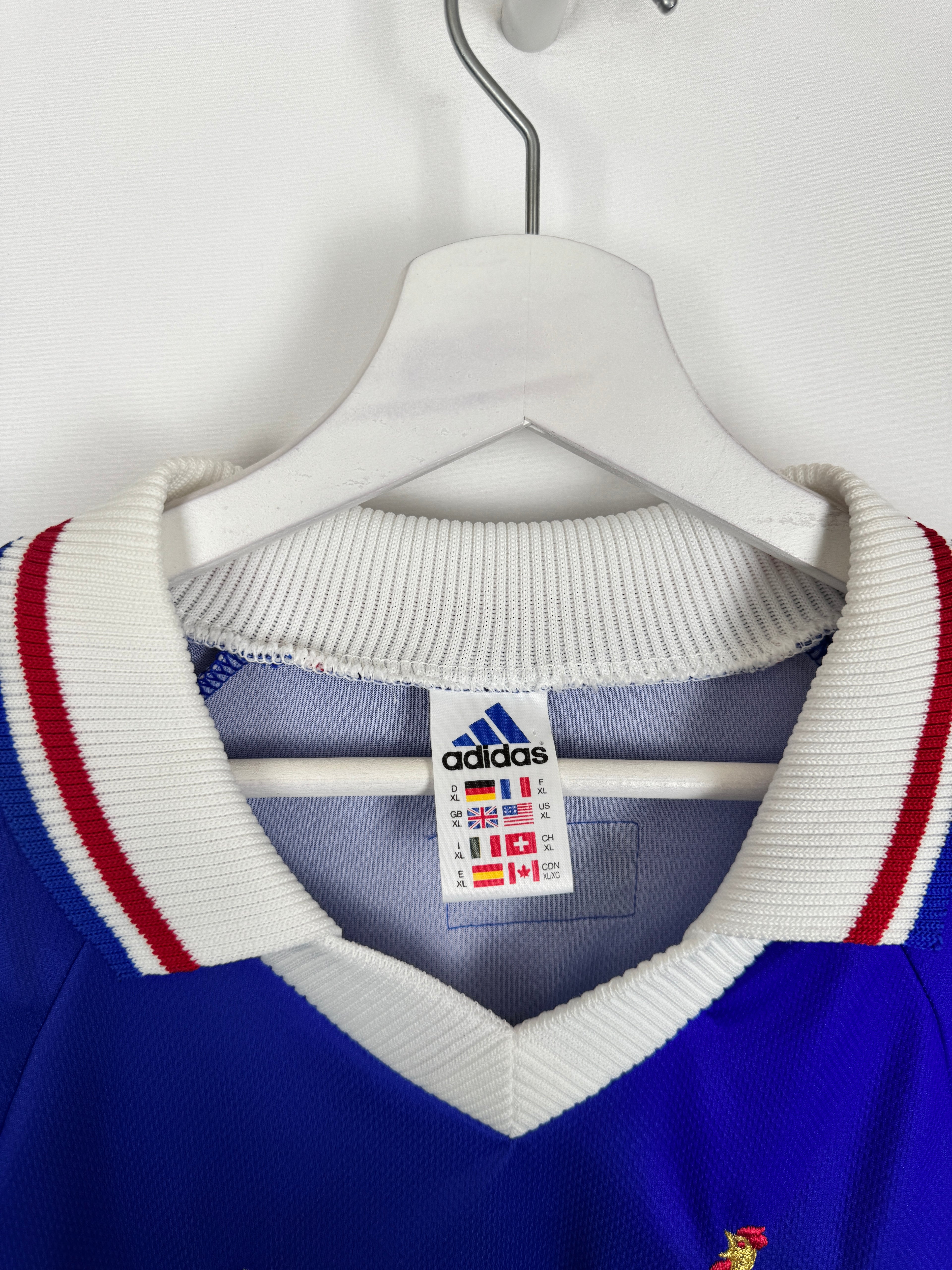 1998 FRANCE NATIONAL FOOTBALL TEAM HOME JERSEY - ZIDANE #10 (XL)