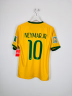 MAILLOT DE FOOTBALL BRÉSIL 2014 DOMICILE - NEYMAR JR #10 (S)
