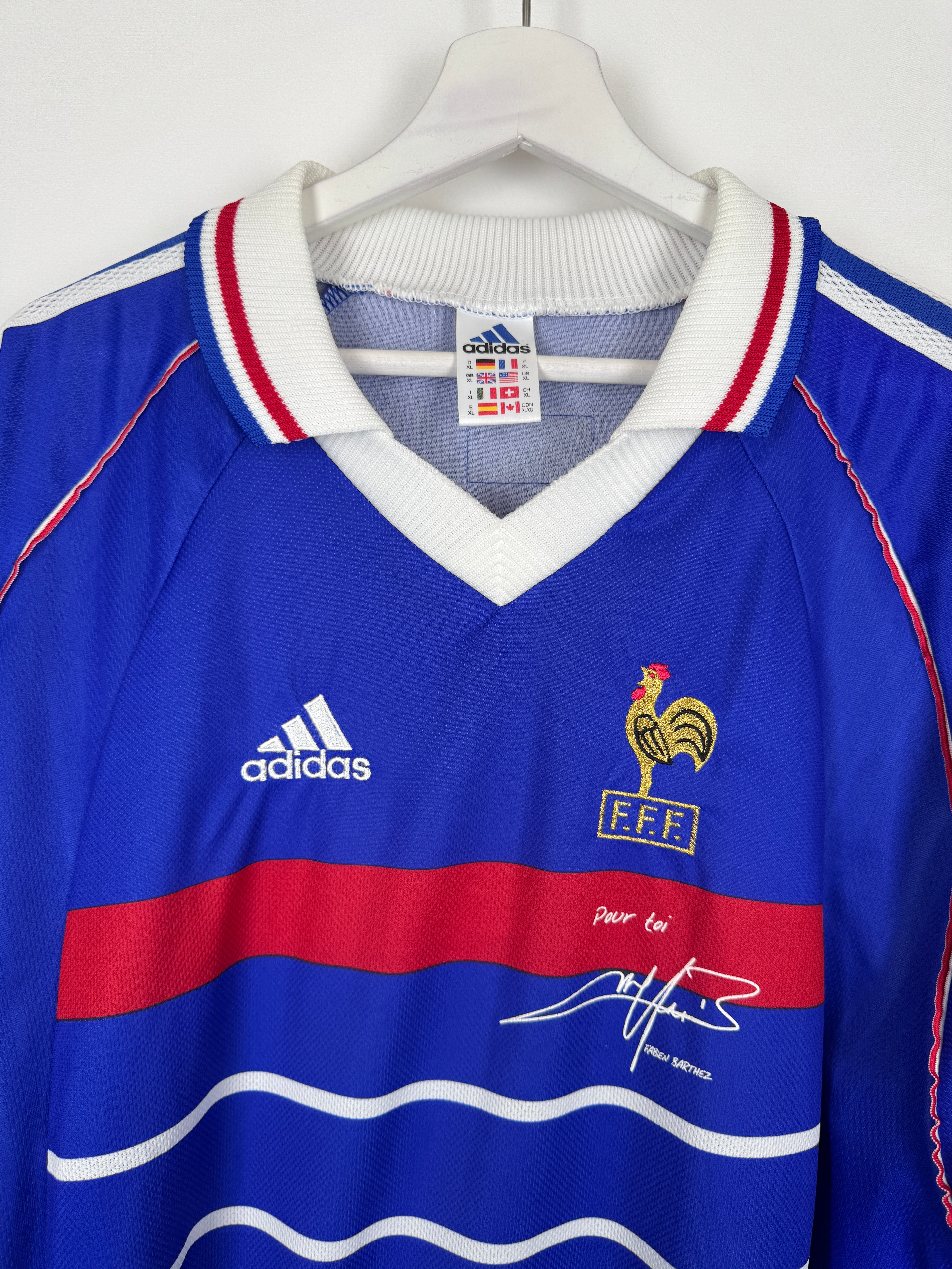 CAMISETA DE FÚTBOL SELECCIÓN DE FRANCIA 1998 LOCAL - ZIDANE #10 (XL)