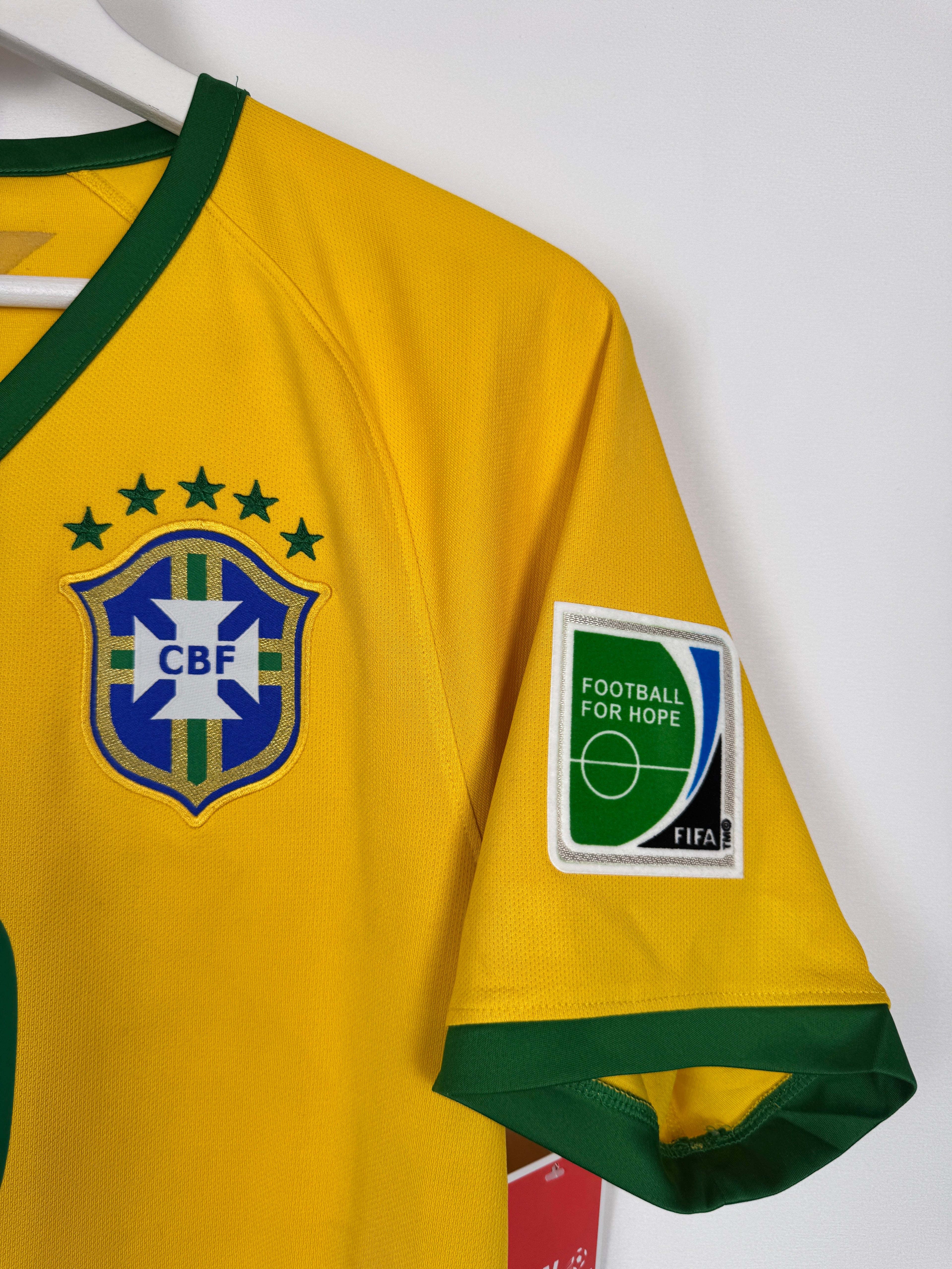 MAILLOT DE FOOTBALL BRÉSIL 2014 DOMICILE - NEYMAR JR #10 (S)
