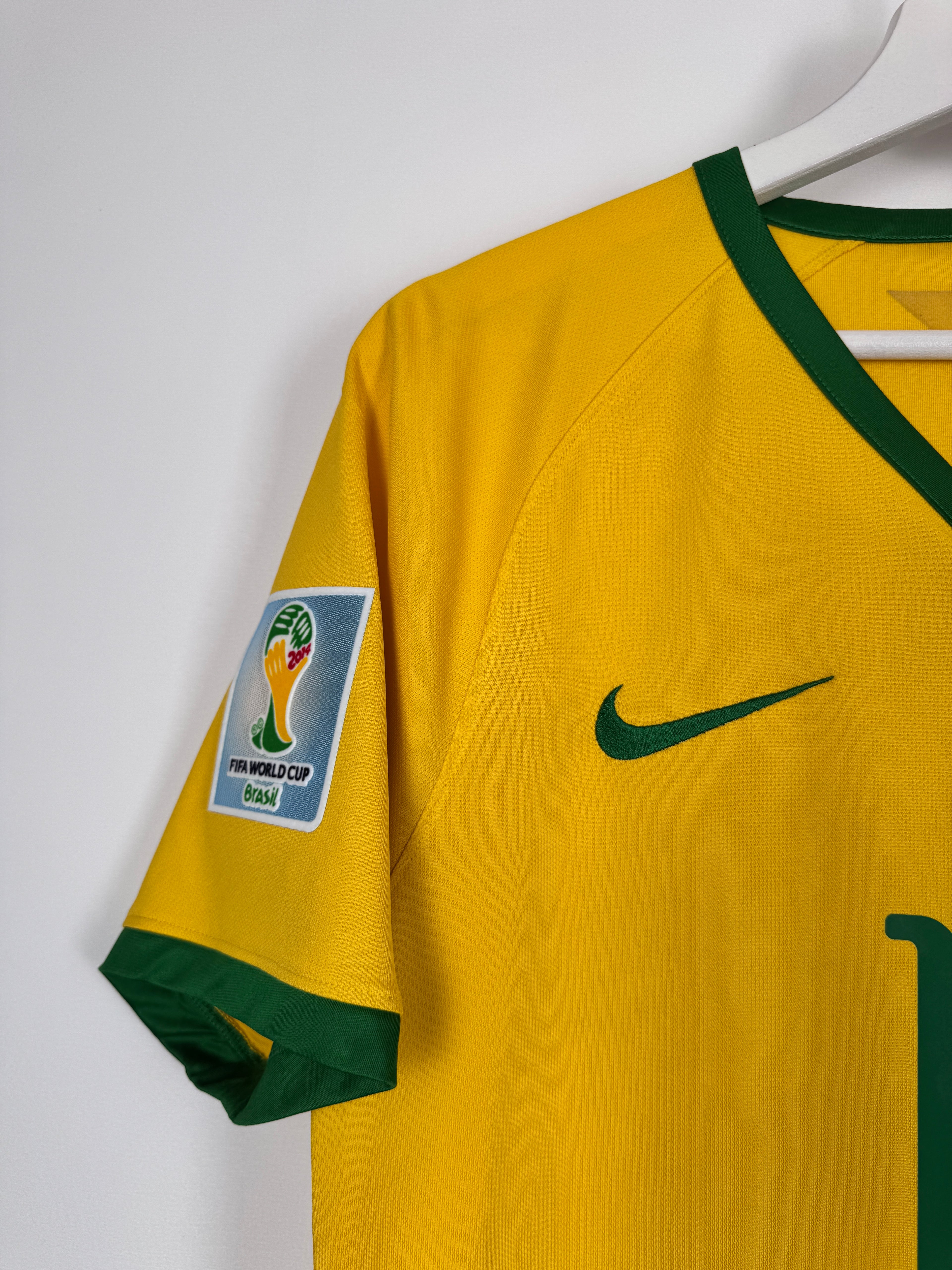 MAILLOT DE FOOTBALL BRÉSIL 2014 DOMICILE - NEYMAR JR #10 (S)