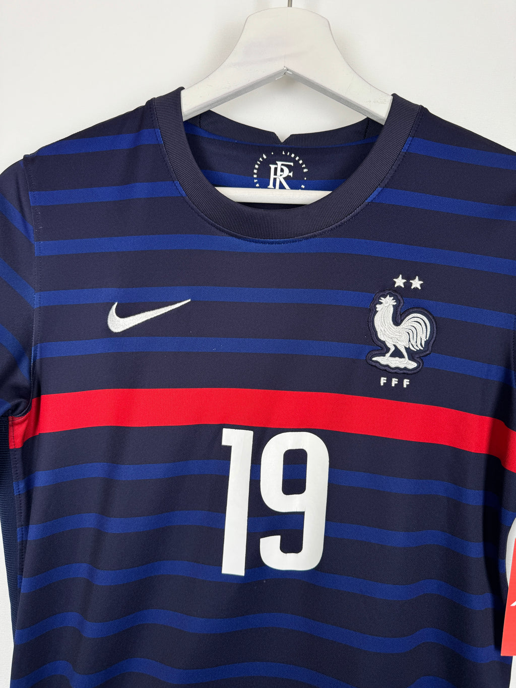FRANCE NATIONAL FOOTBALL TEAM 2020 HOME JERSEY - BENZEMA #19 (XS)