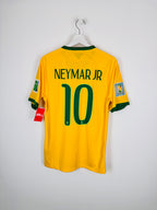 MAILLOT DE FOOTBALL BRÉSIL 2014 DOMICILE - NEYMAR JR #10 (S)