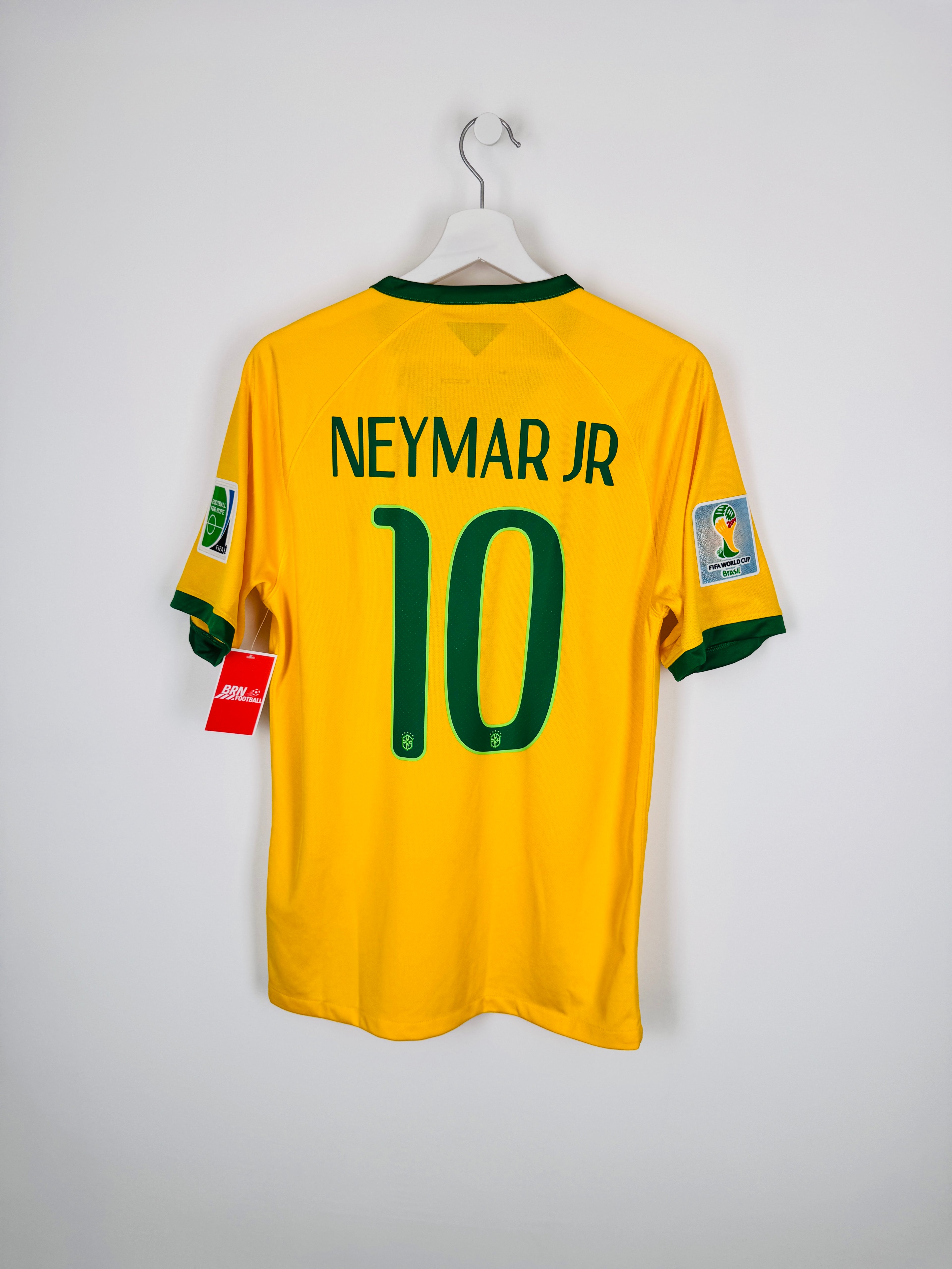 MAILLOT DE FOOTBALL BRÉSIL 2014 DOMICILE - NEYMAR JR #10 (S)