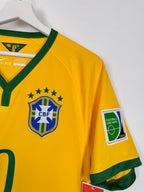 MAILLOT DE FOOTBALL BRÉSIL 2014 DOMICILE - NEYMAR JR #10 (S)