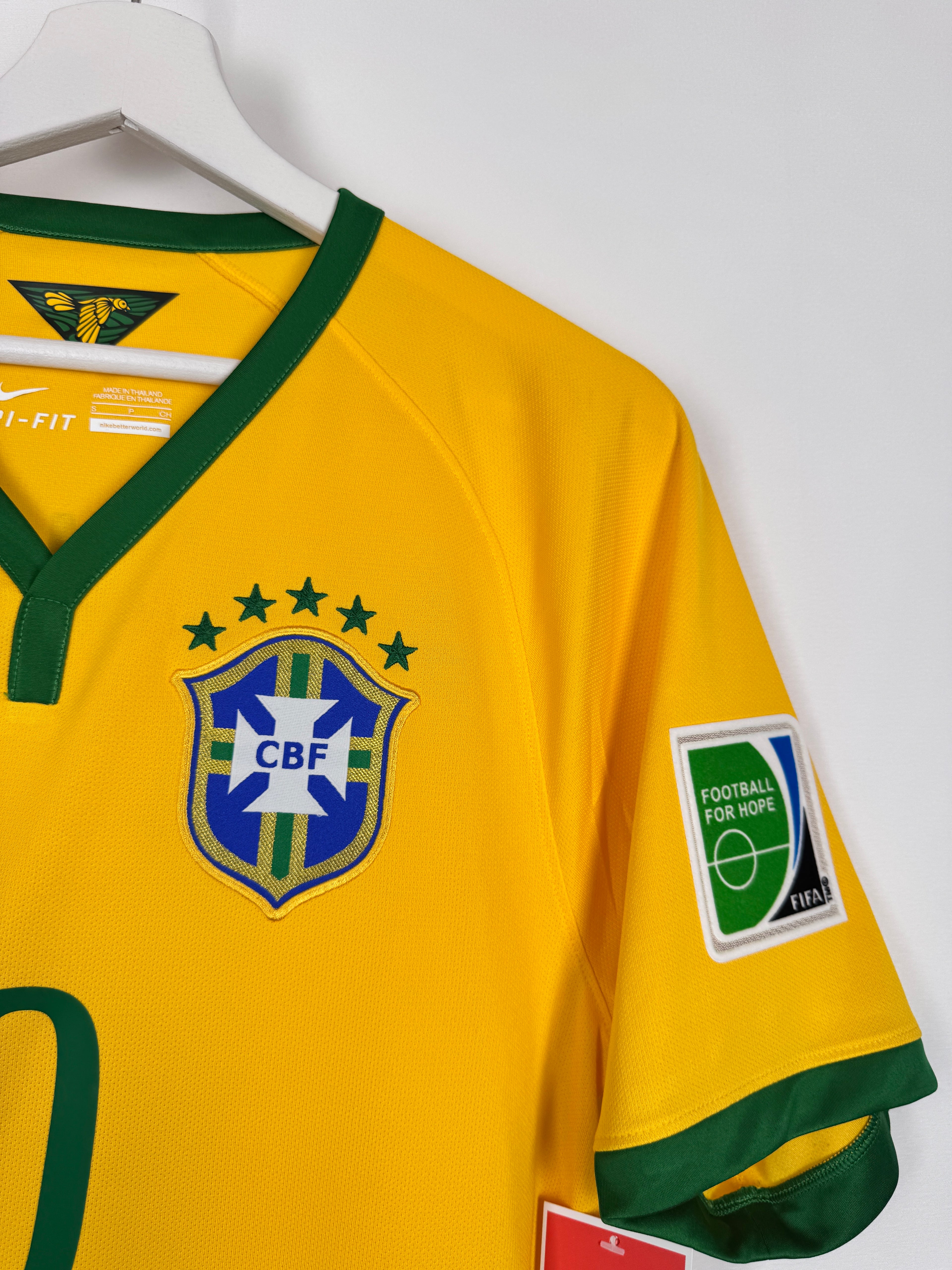 MAILLOT DE FOOTBALL BRÉSIL 2014 DOMICILE - NEYMAR JR #10 (S)