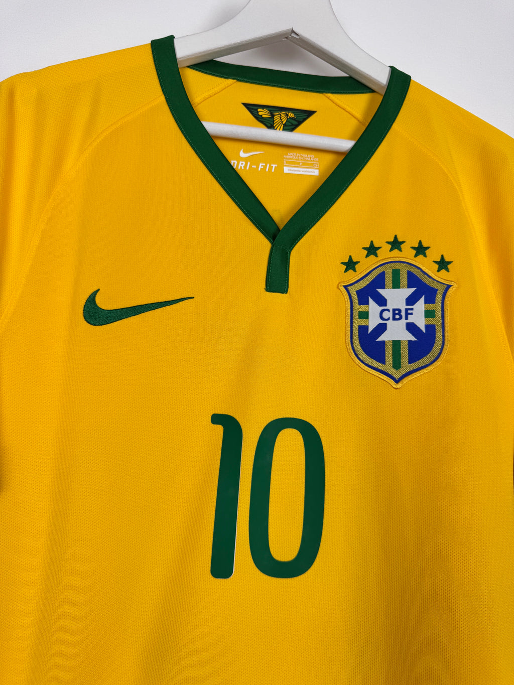 MAILLOT DE FOOTBALL BRÉSIL 2014 DOMICILE - NEYMAR JR #10 (S)