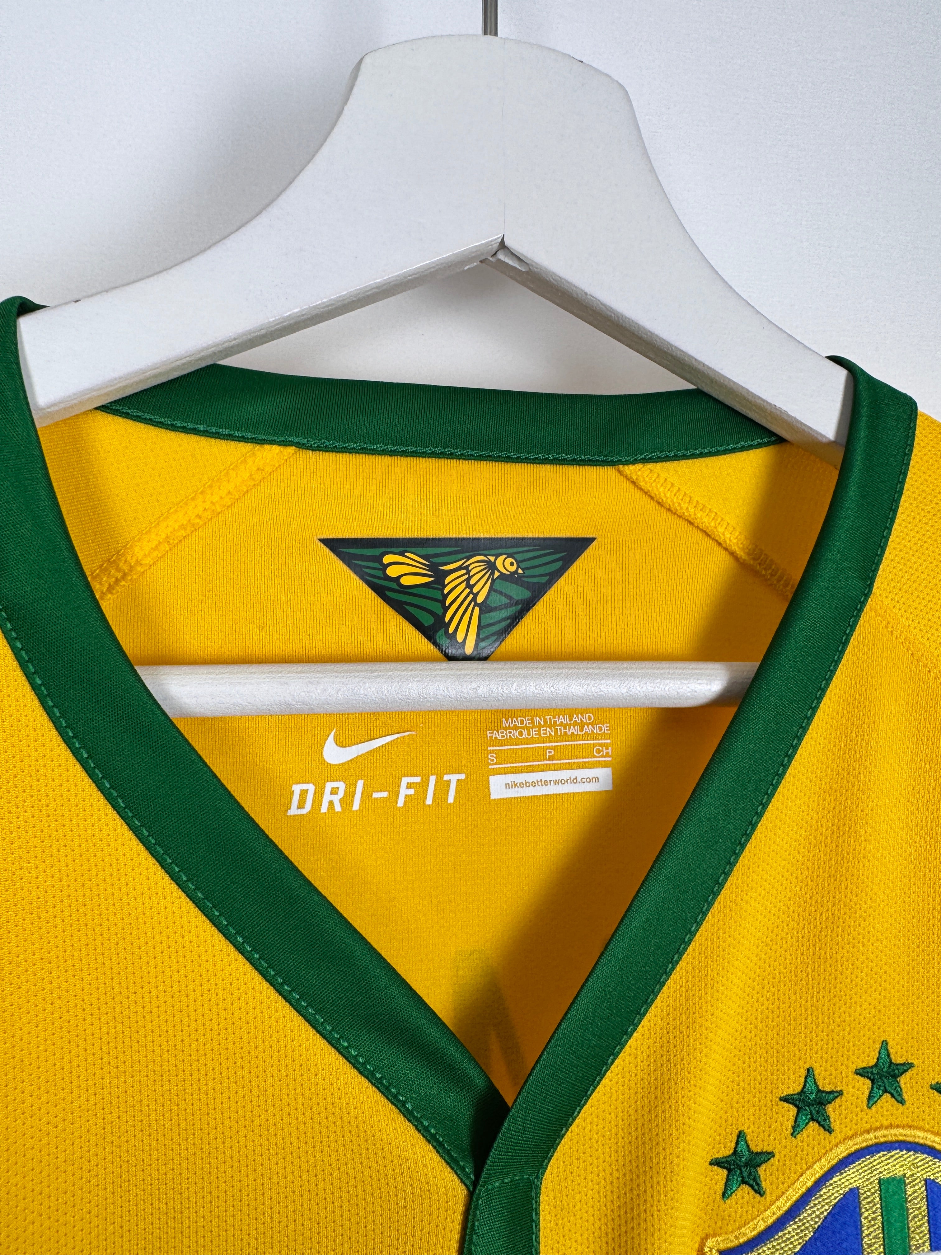 MAILLOT DE FOOTBALL BRÉSIL 2014 DOMICILE - NEYMAR JR #10 (S)