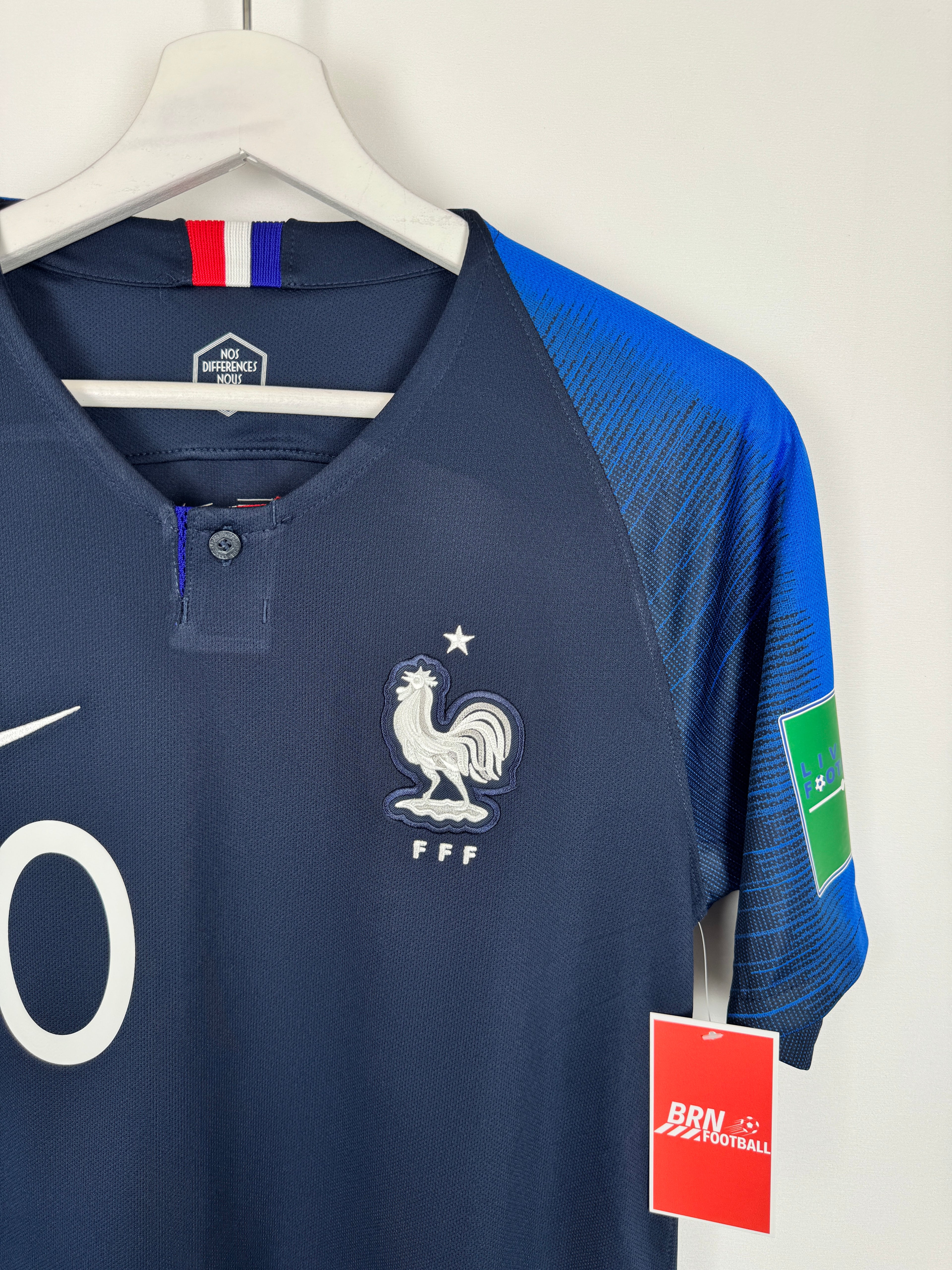 2018 FRANCE NATIONAL TEAM HOME FOOTBALL SHIRT - MBAPPÉ #10 (S)