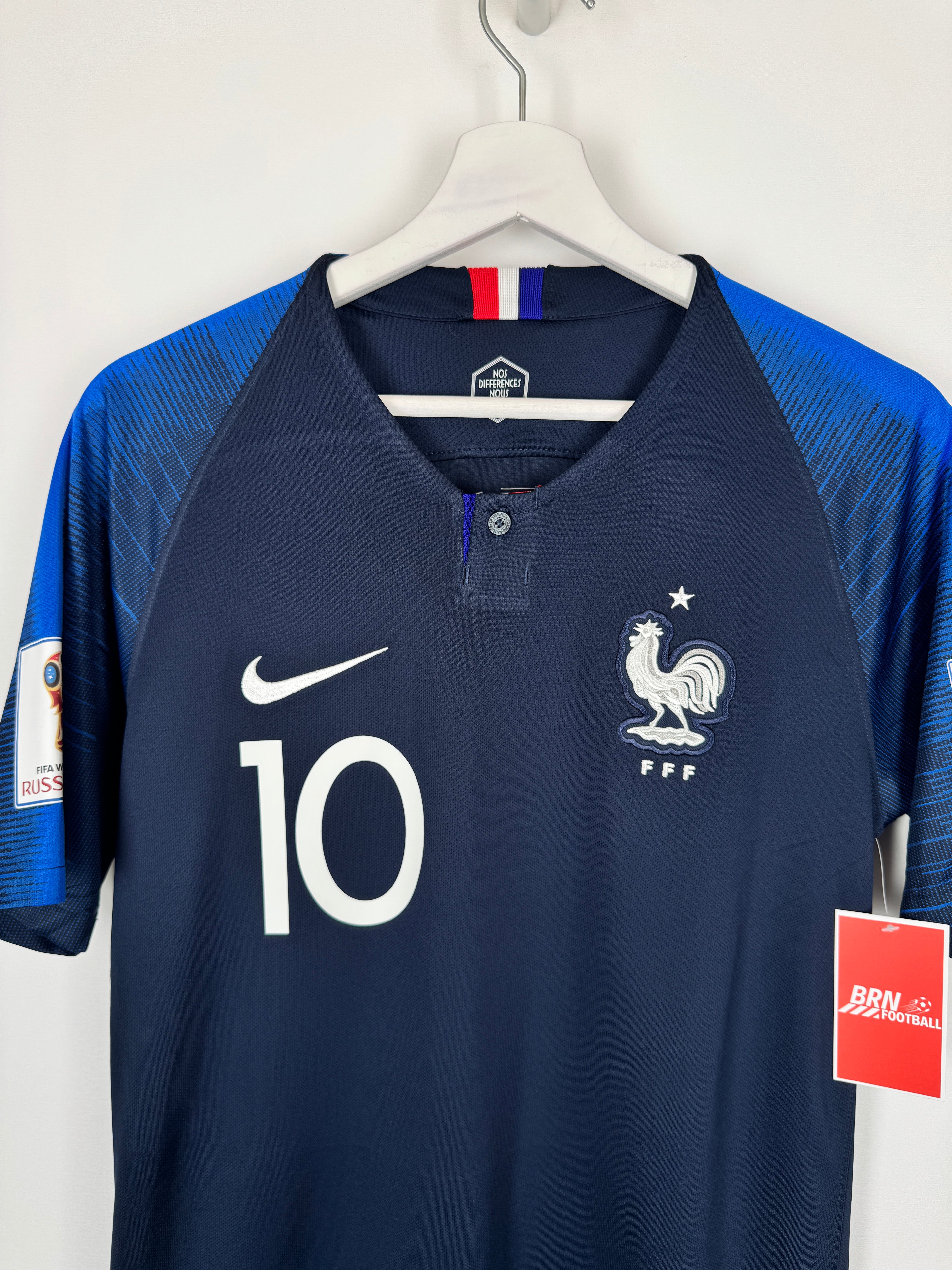 2018 FRANCE NATIONAL TEAM HOME FOOTBALL SHIRT - MBAPPÉ #10 (S)
