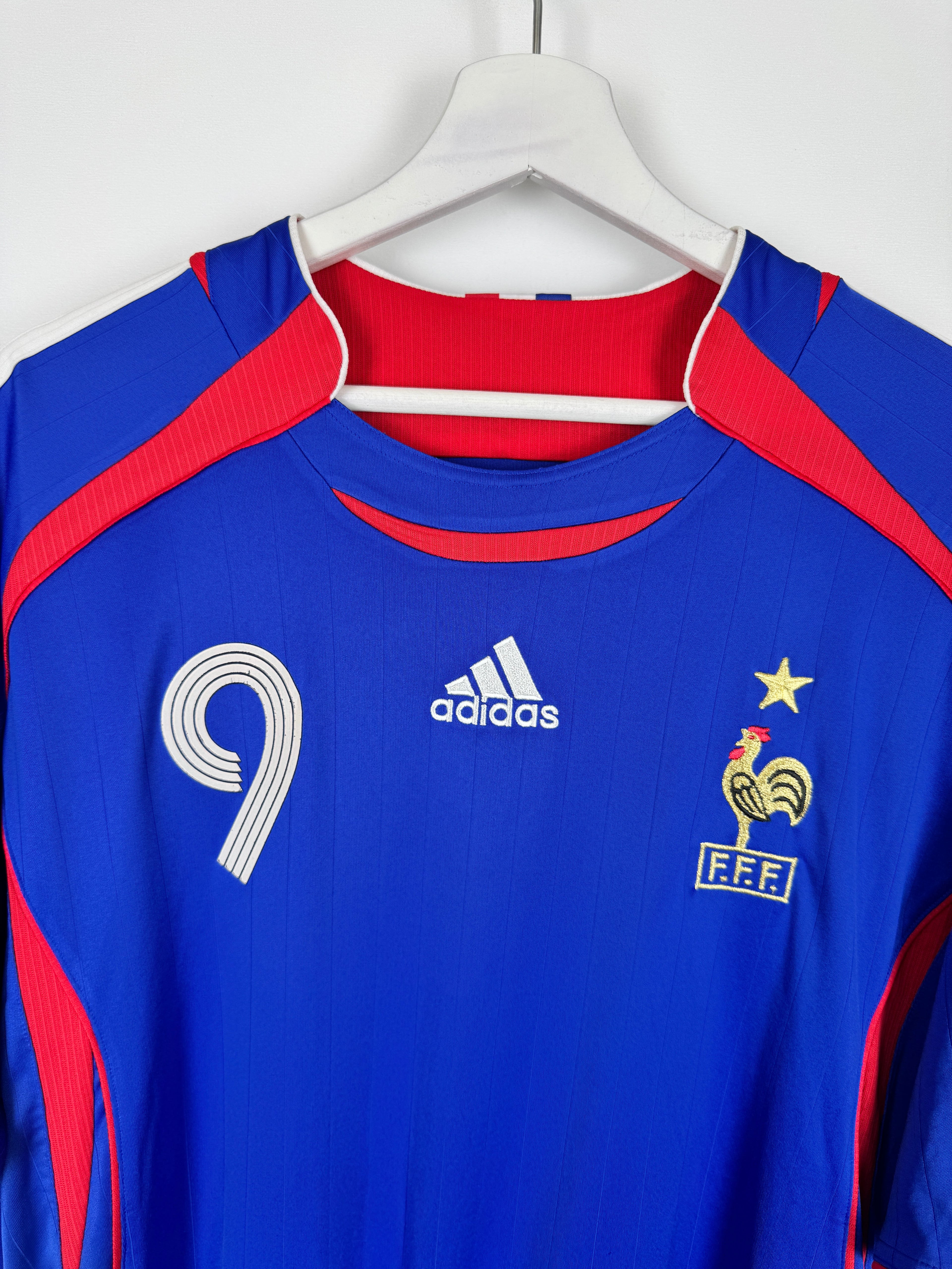 CAMISETA DE FÚTBOL SELECCIÓN DE FRANCIA 2006 LOCAL CAMISETA USADA EN PARTIDO - LE TALLEC #9 (XL)