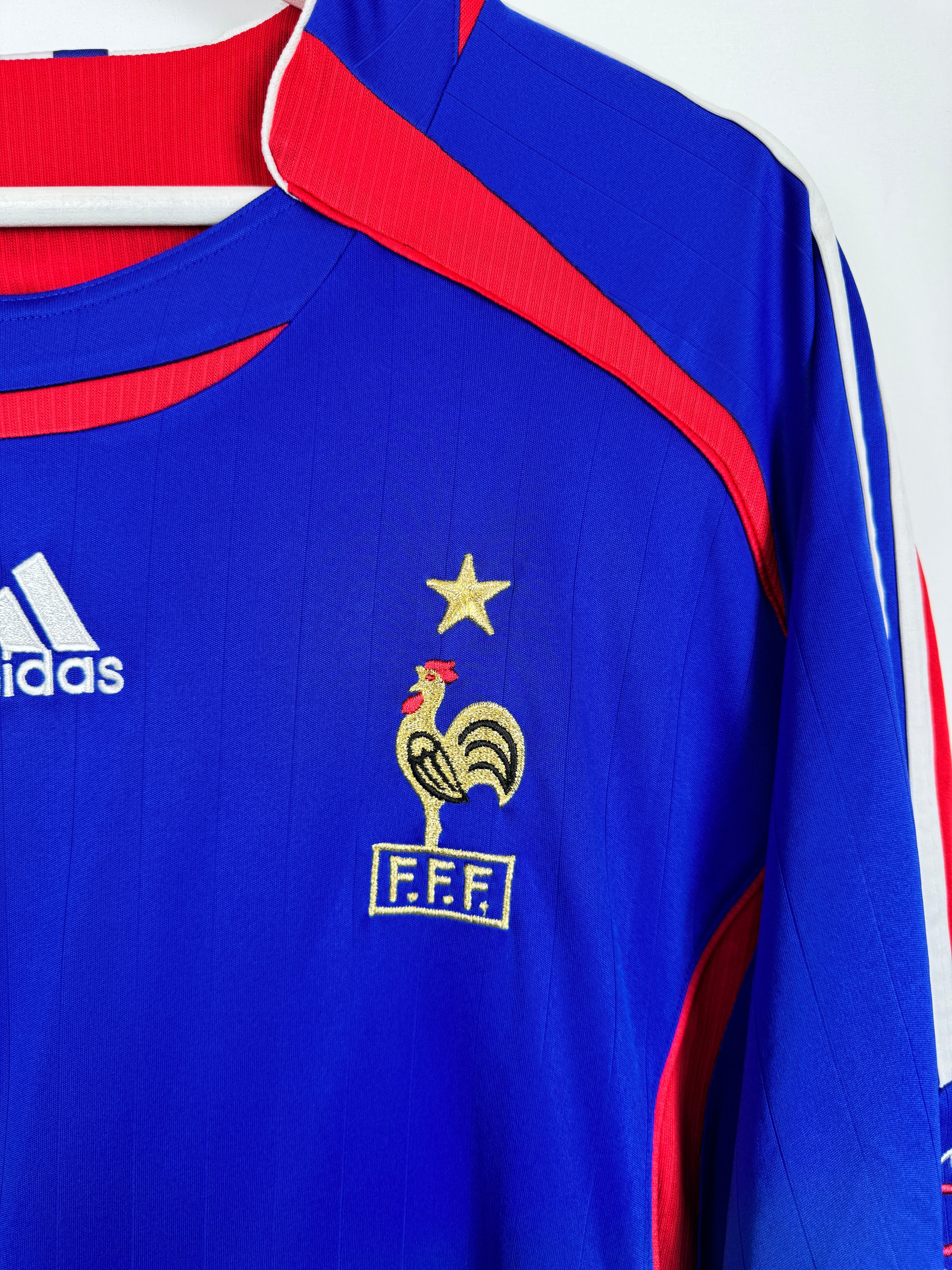 FRANCE NATIONAL FOOTBALL TEAM 2006 HOME MATCH WORN SHIRT - LE TALLEC #9 (XL)