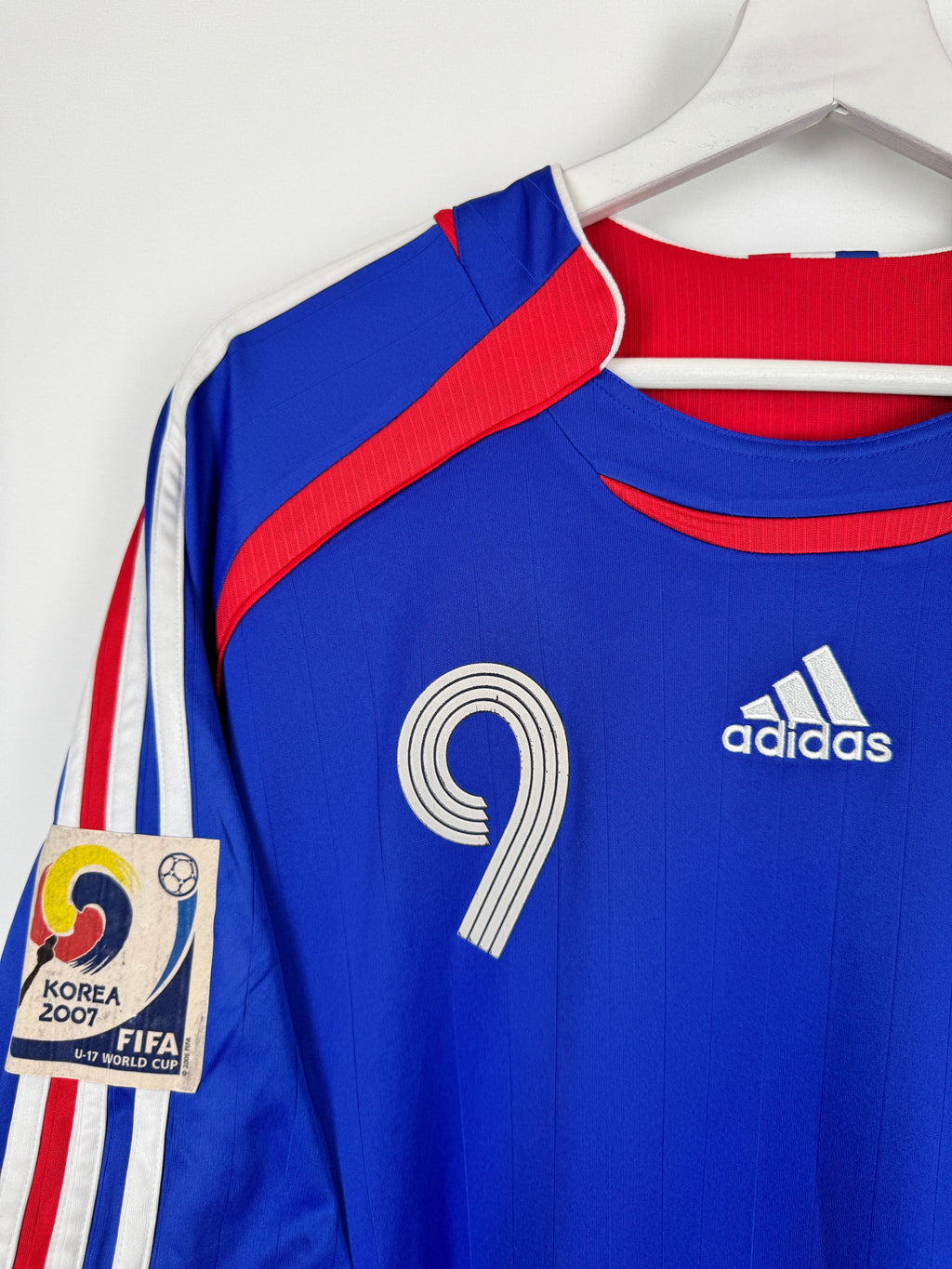FRANCE NATIONAL FOOTBALL TEAM 2006 HOME MATCH WORN SHIRT - LE TALLEC #9 (XL)