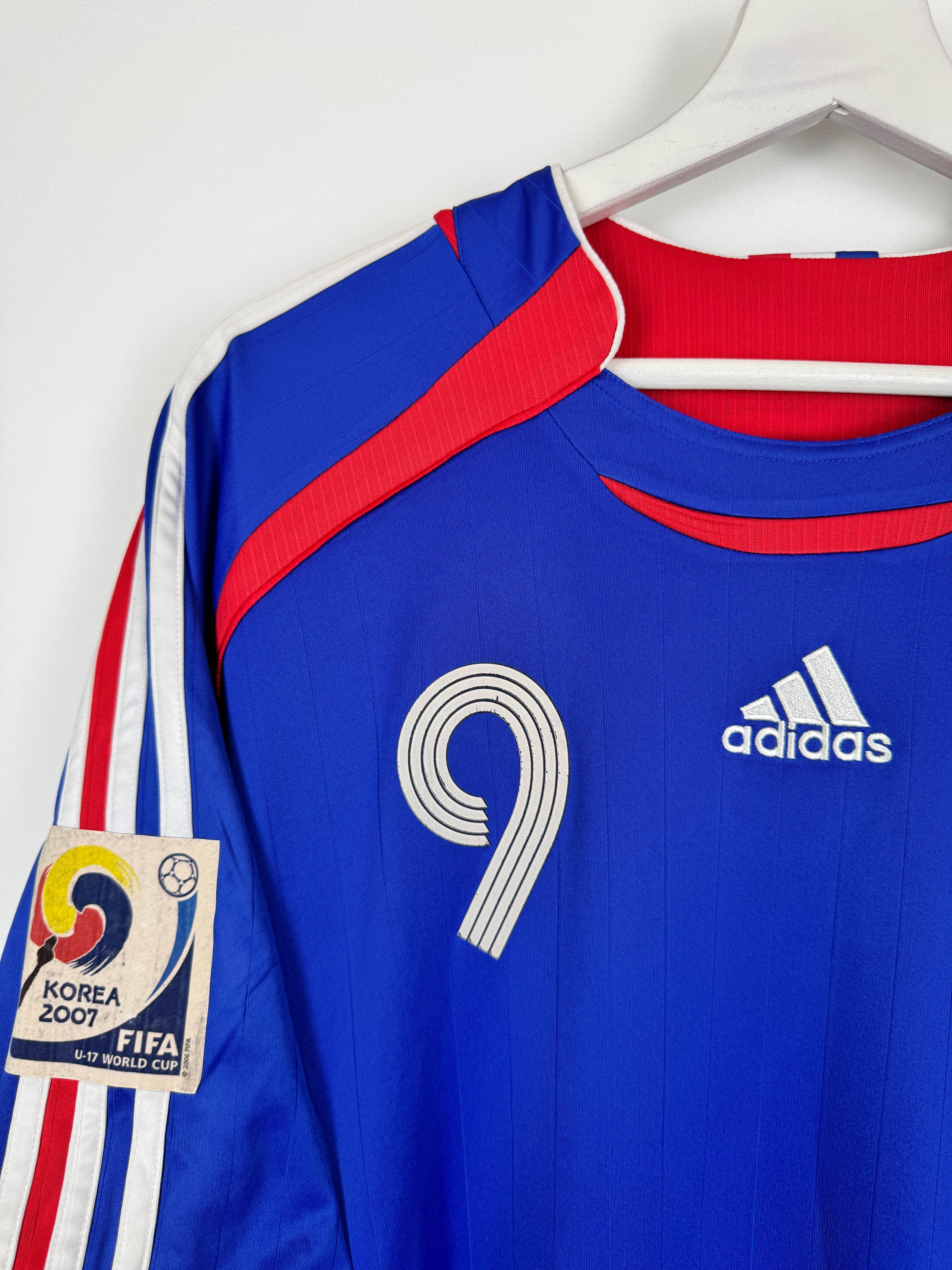 FRANCE NATIONAL FOOTBALL TEAM 2006 HOME MATCH WORN SHIRT - LE TALLEC #9 (XL)