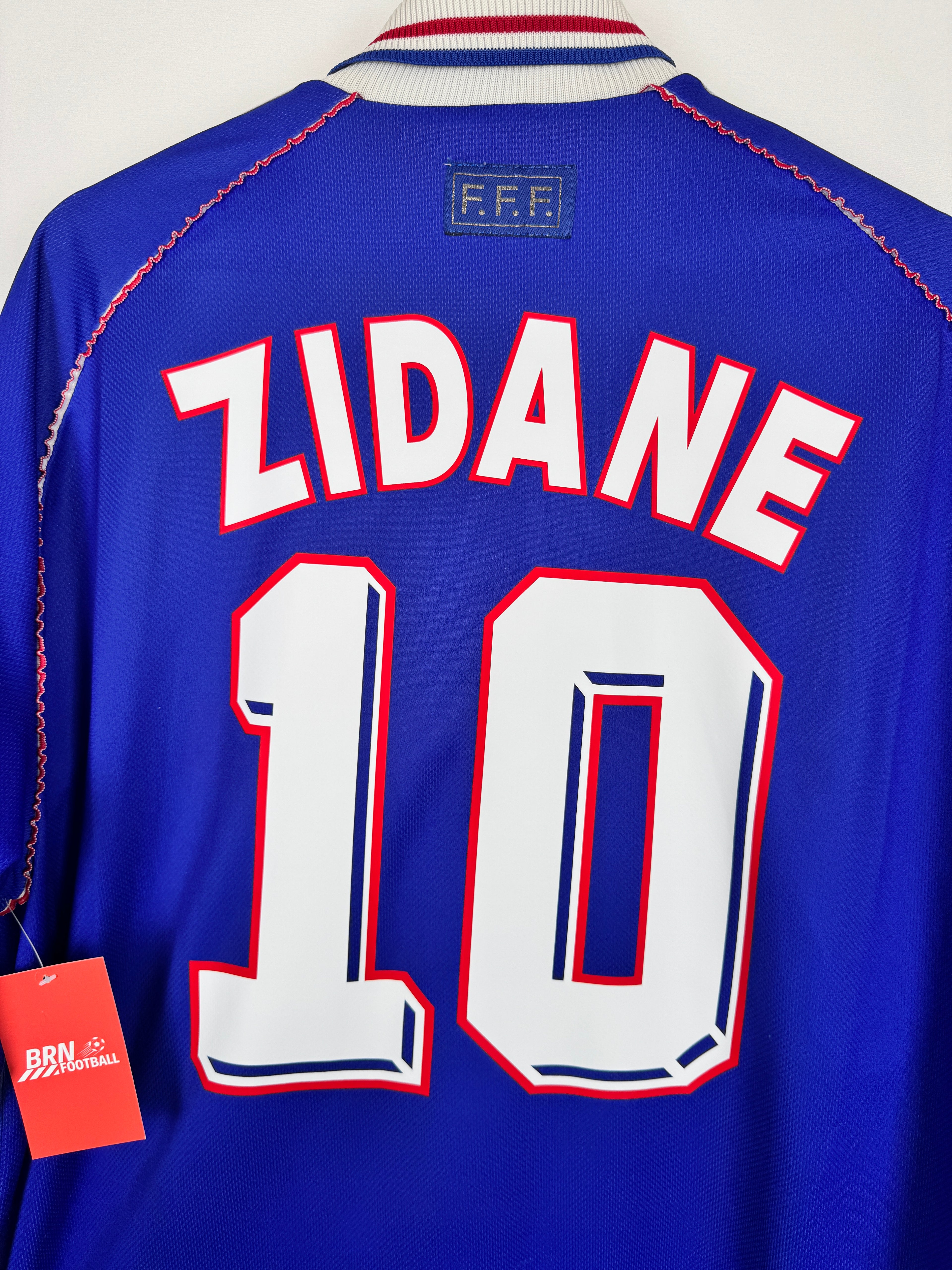 1998 FRANCE NATIONAL FOOTBALL TEAM HOME JERSEY - ZIDANE #10 (XL)