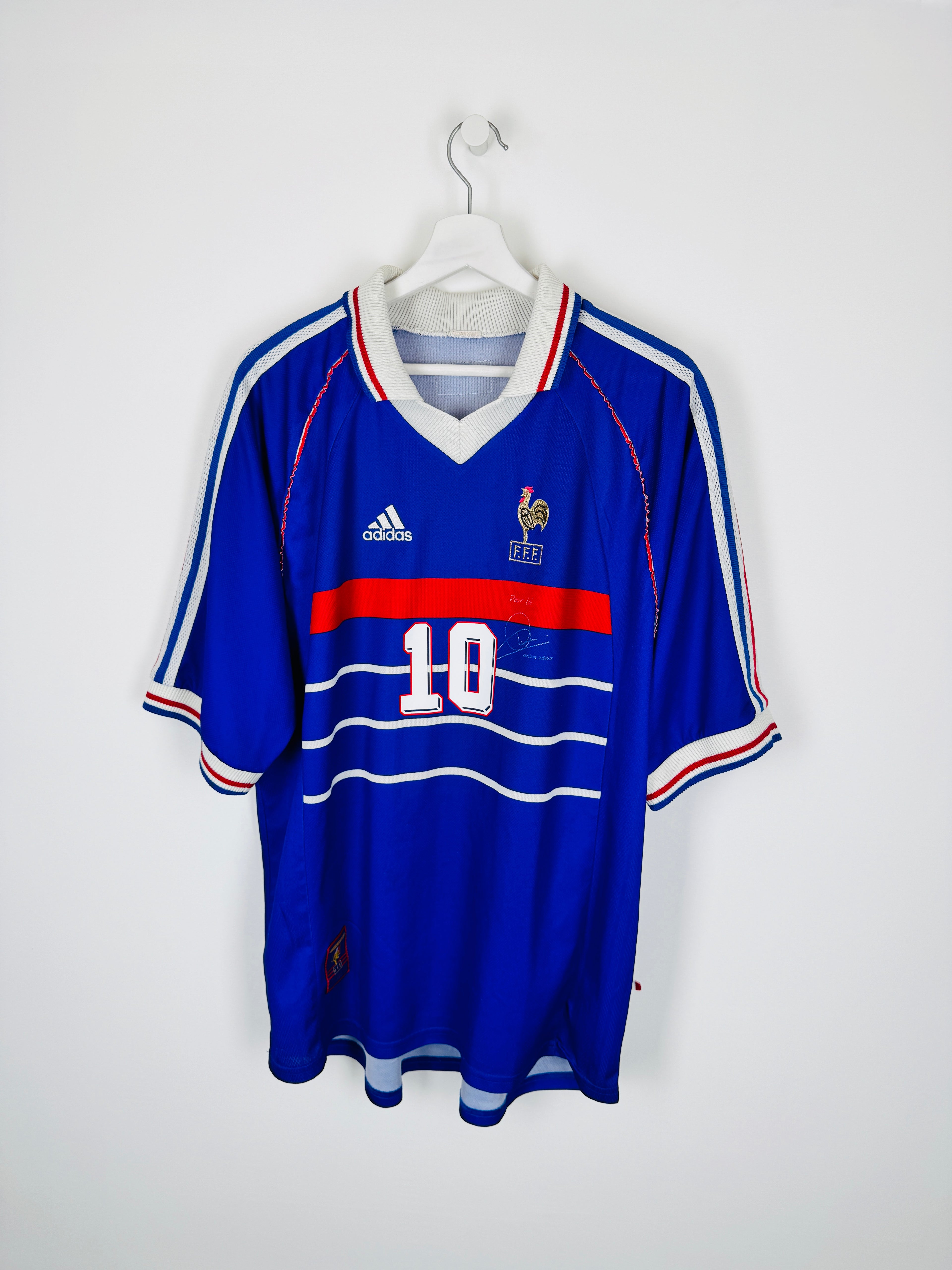 CAMISETA DE FÚTBOL SELECCIÓN DE FRANCIA 1998 LOCAL - ZIDANE #10 (XL)