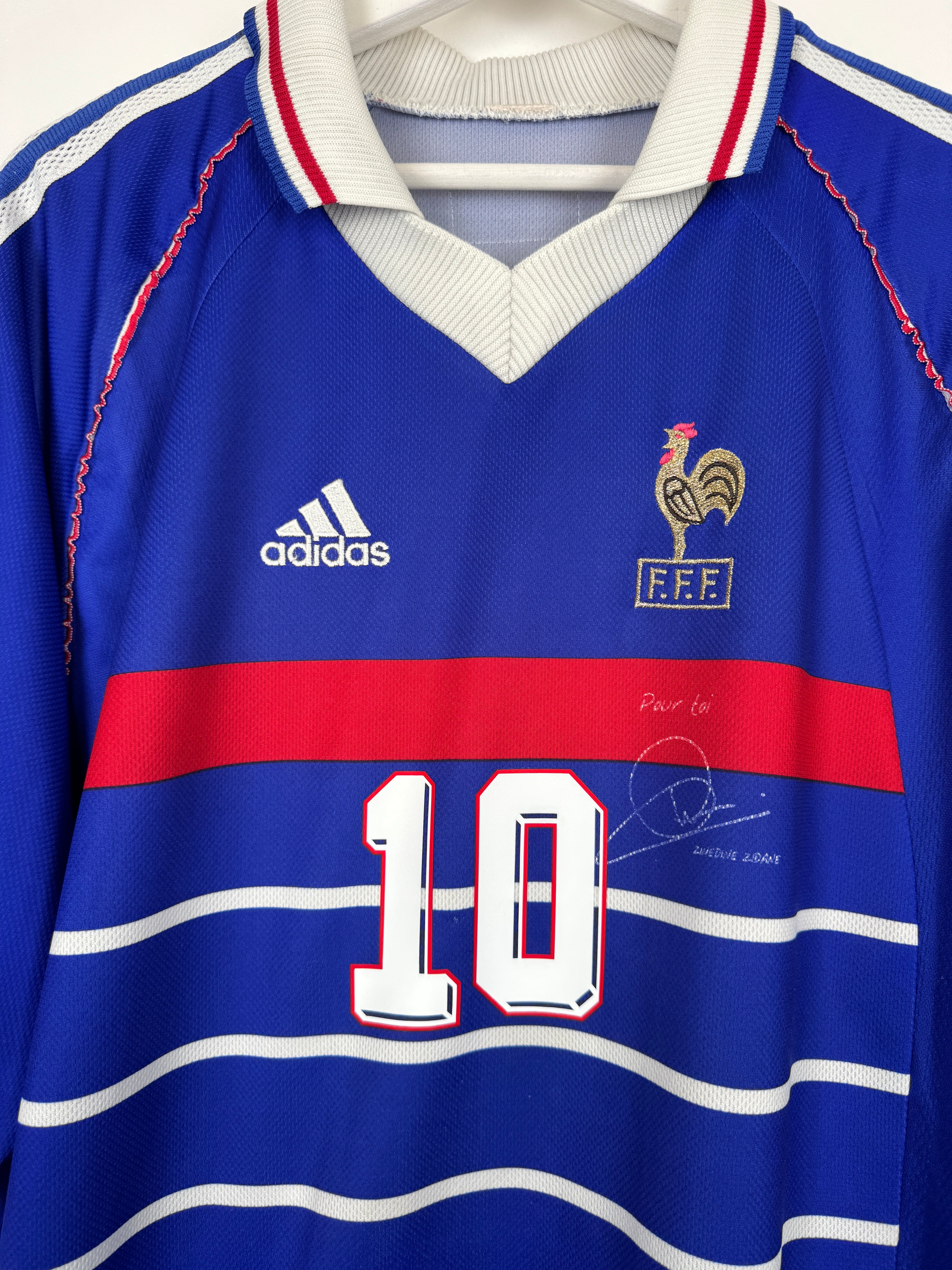 CAMISETA DE FÚTBOL SELECCIÓN DE FRANCIA 1998 LOCAL - ZIDANE #10 (XL)