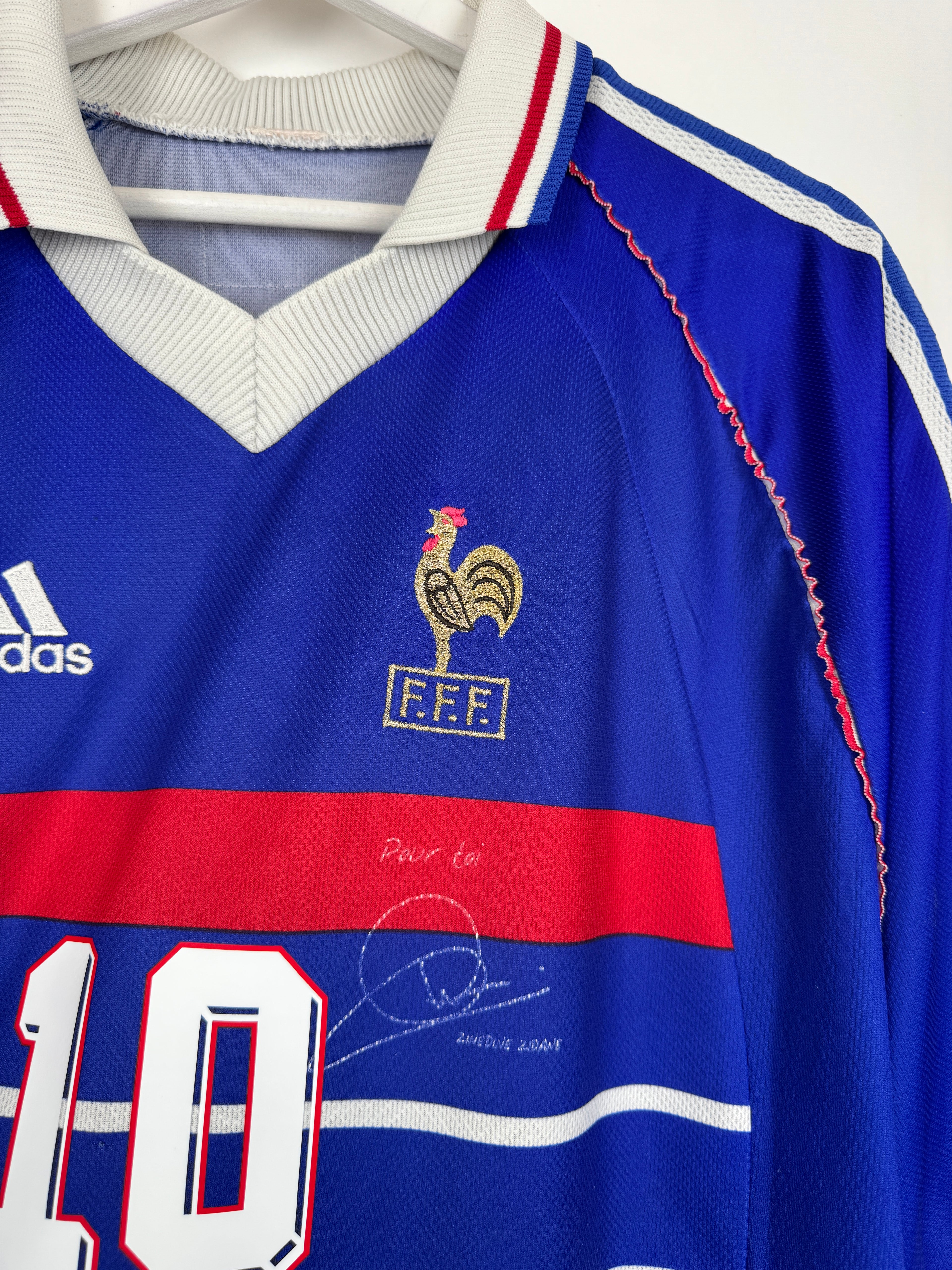 1998 FRANCE NATIONAL FOOTBALL TEAM HOME JERSEY - ZIDANE #10 (XL)