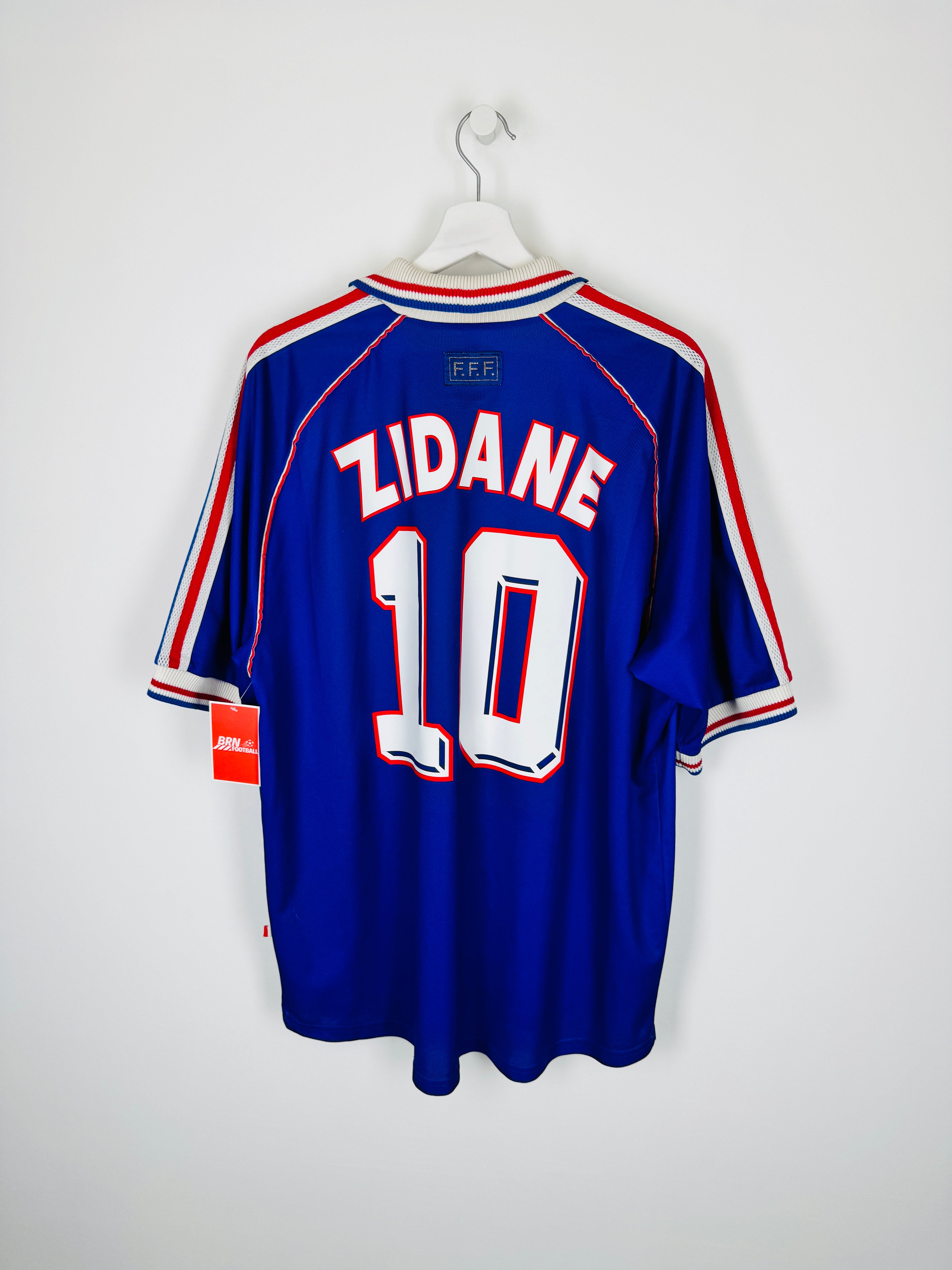 CAMISETA DE FÚTBOL SELECCIÓN DE FRANCIA 1998 LOCAL - ZIDANE #10 (XL)