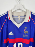 1998 FRANCE NATIONAL FOOTBALL TEAM HOME JERSEY - ZIDANE #10 (XL)