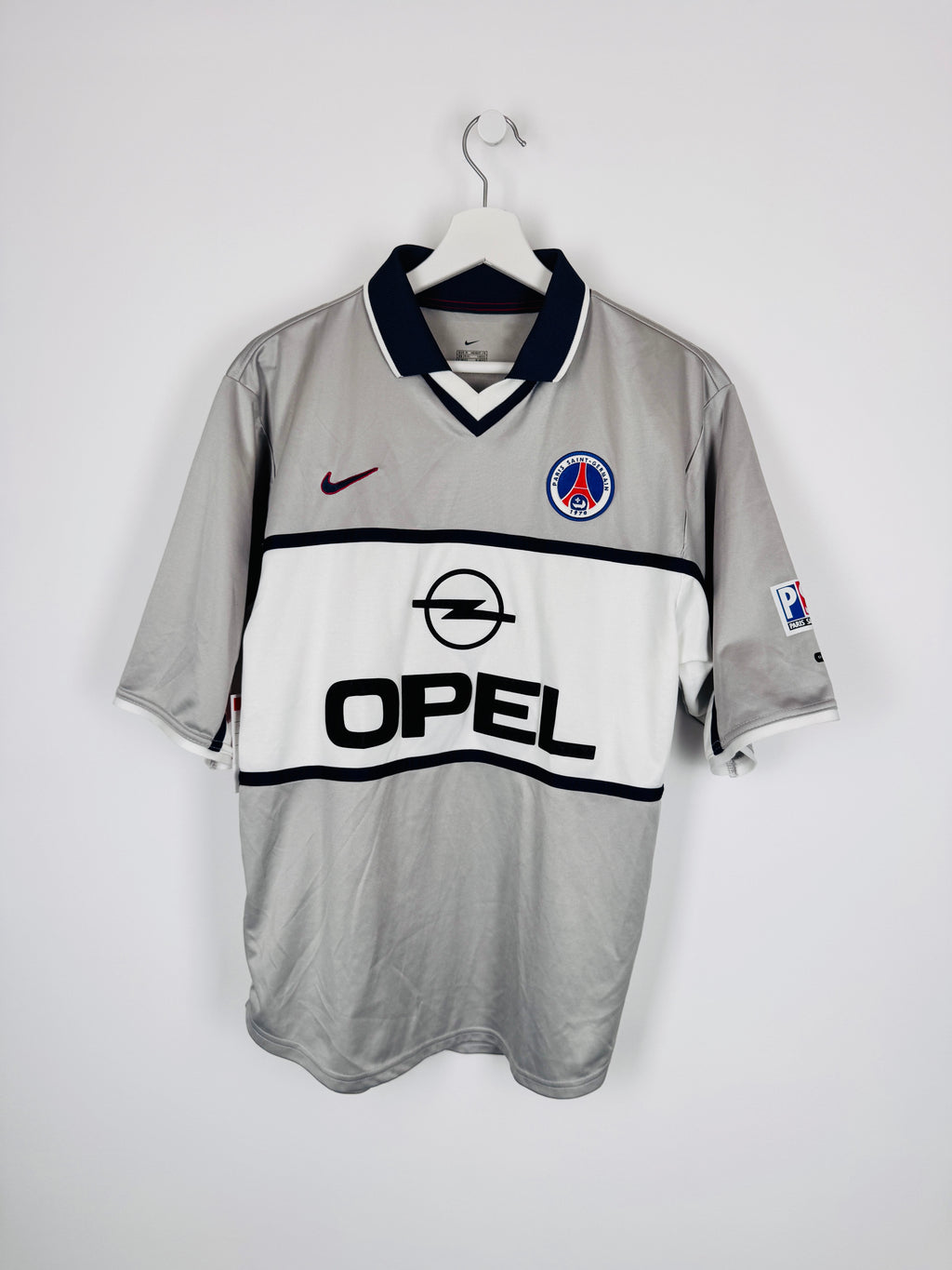 MAILLOT DE FOOTBALL PSG 2000/2001 EXTÉRIEUR OPEL (M)