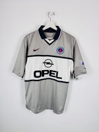 MAILLOT DE FOOTBALL PSG 2000/2001 EXTÉRIEUR OPEL (M)