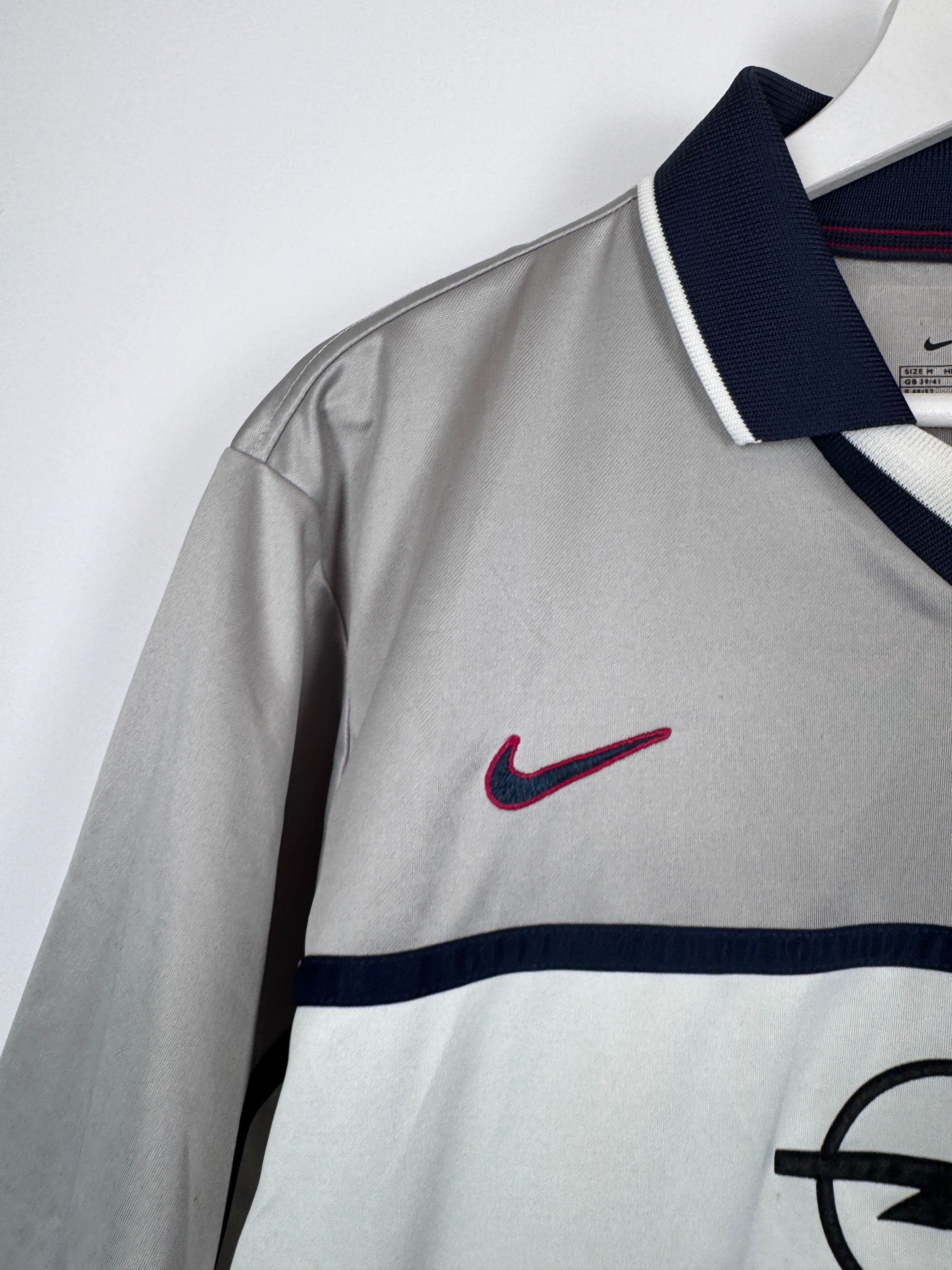 MAILLOT DE FOOTBALL PSG 2000/2001 EXTÉRIEUR OPEL (M)