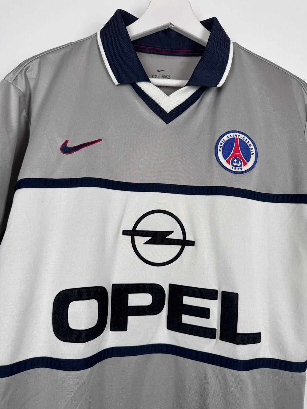 MAILLOT DE FOOTBALL PSG 2000/2001 EXTÉRIEUR OPEL (M)