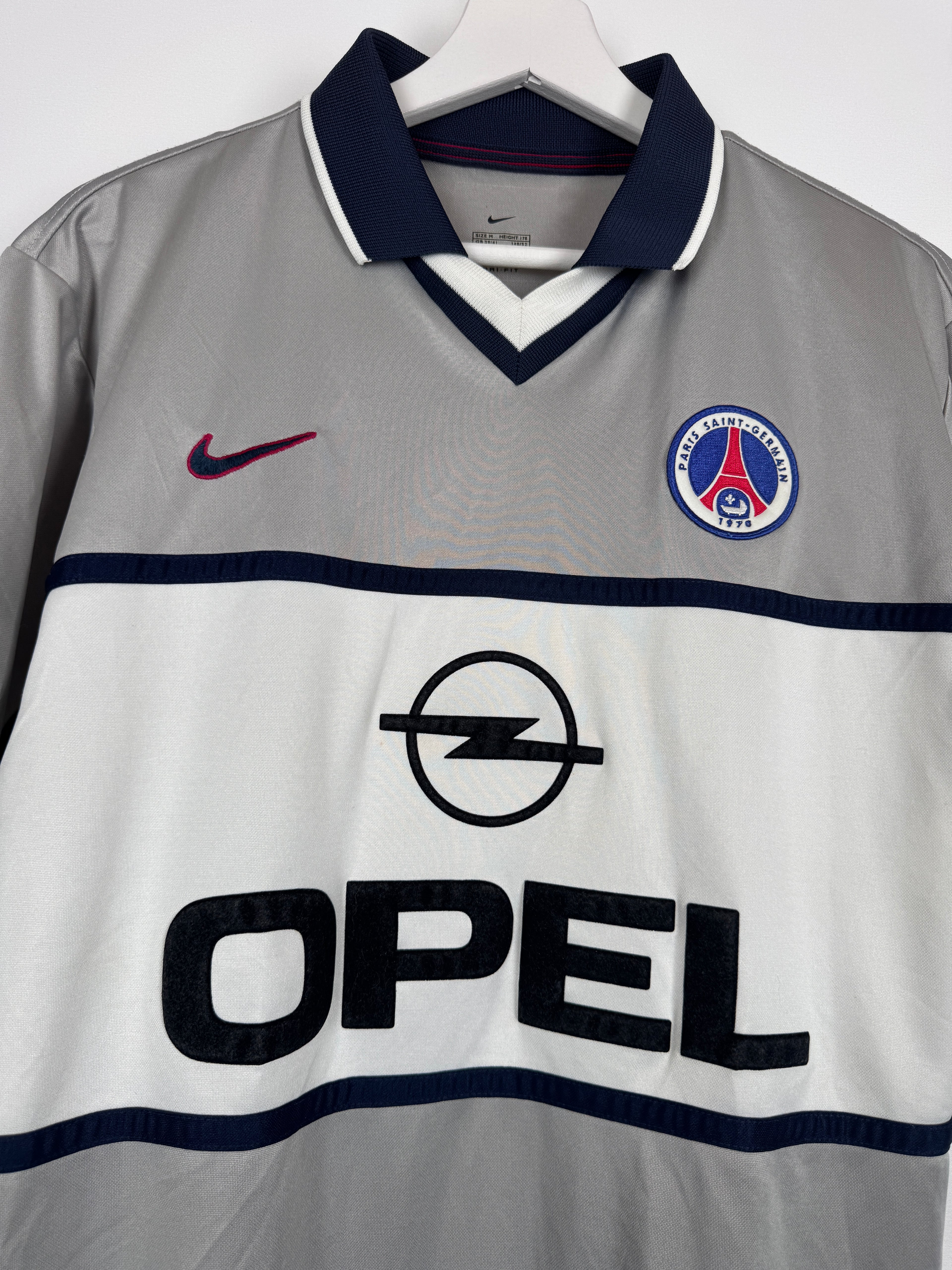 MAILLOT DE FOOTBALL PSG 2000/2001 EXTÉRIEUR OPEL (M)