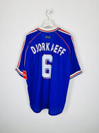 FRANCE NATIONAL FOOTBALL TEAM 1998 HOME JERSEY - DJORKAEFF #6 (XL)