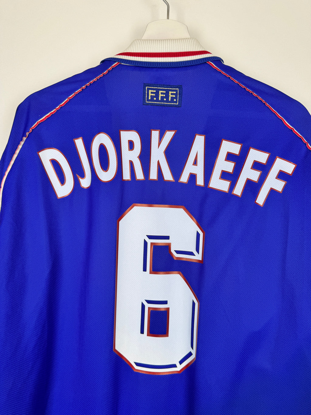 FRANCE NATIONAL FOOTBALL TEAM 1998 HOME JERSEY - DJORKAEFF #6 (XL)