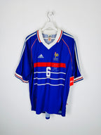FRANCE NATIONAL FOOTBALL TEAM 1998 HOME JERSEY - DJORKAEFF #6 (XL)