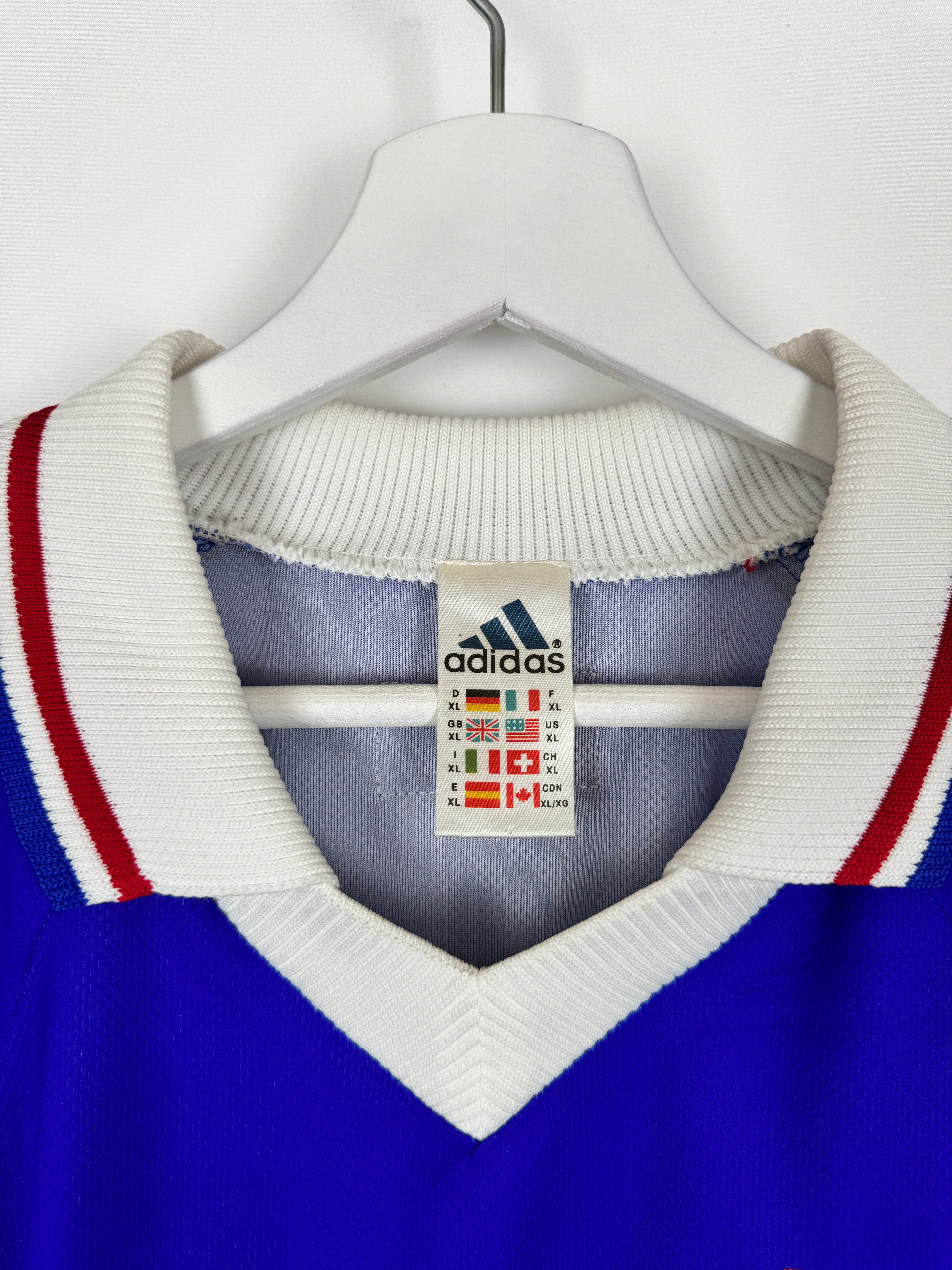 FRANCE NATIONAL FOOTBALL TEAM 1998 HOME JERSEY - DJORKAEFF #6 (XL)