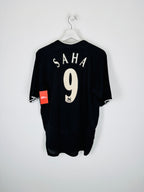 MANCHESTER UNITED 2003/2004 AWAY FOOTBALL SHIRT - SAHA #9 (M)