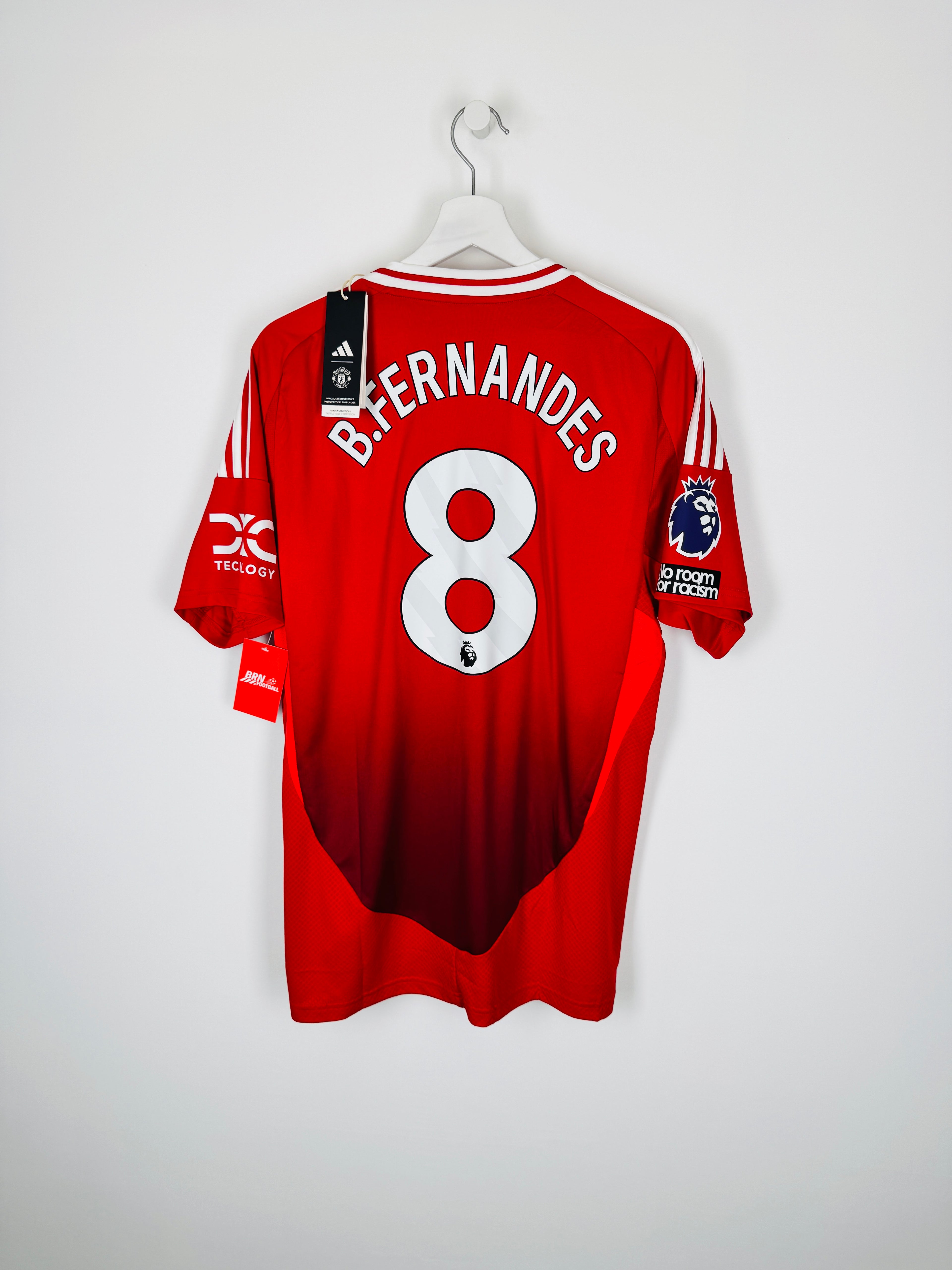 NEW MANCHESTER UNITED 2024/2025 HOME FOOTBALL SHIRT - B.FERNANDES #8 (L)