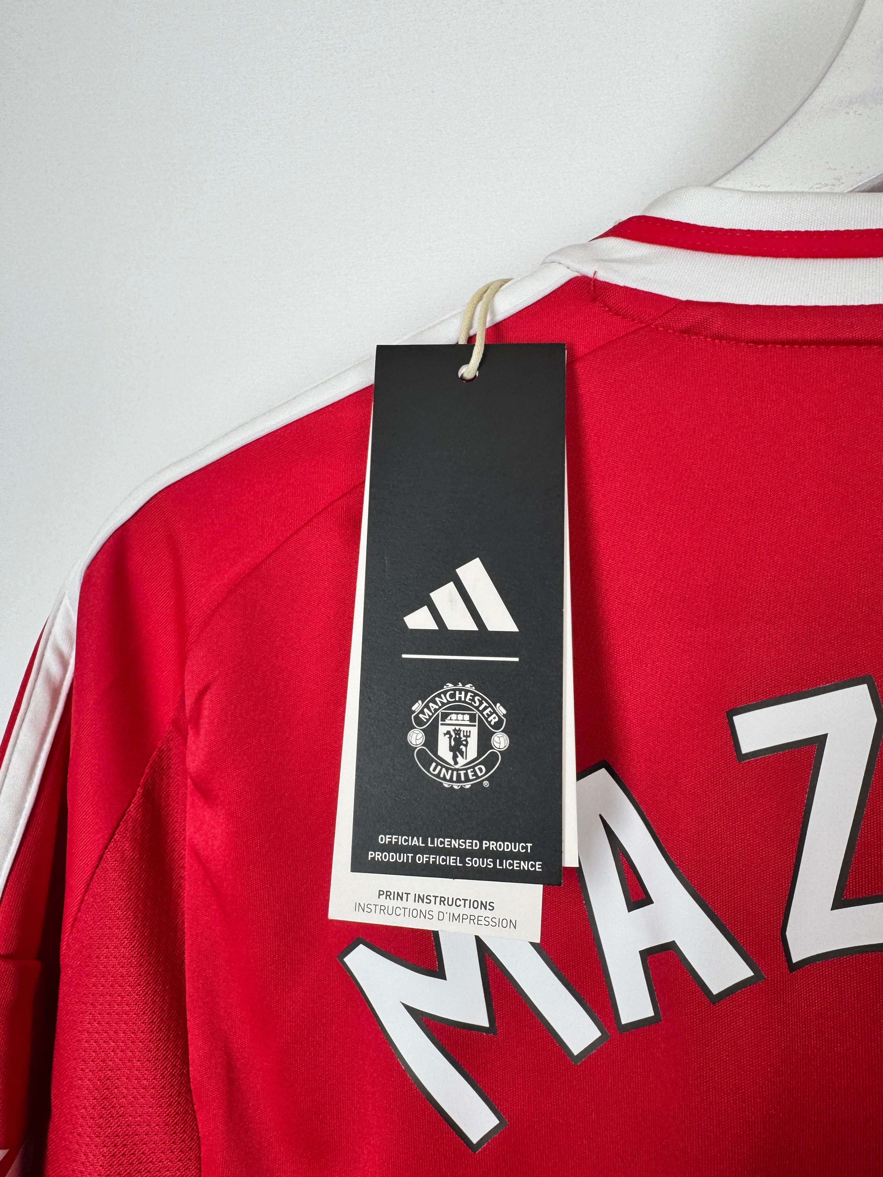 NEW MANCHESTER UNITED FOOTBALL JERSEY 2024/2025 HOME - MAZRAOUI #3 (S)
