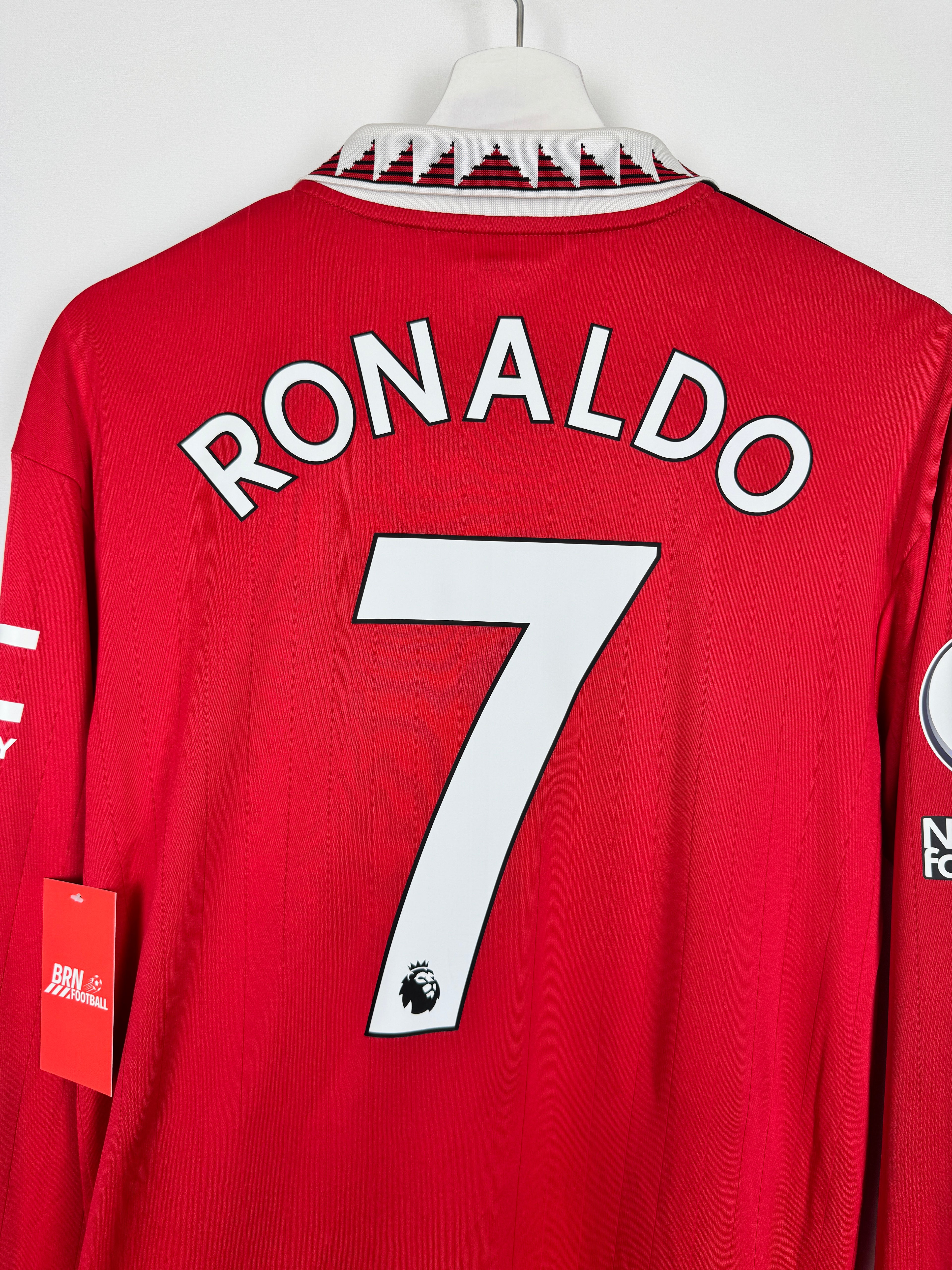 CAMISETA DE FÚTBOL MANCHESTER UNITED 2022/2023 LOCAL MANGA LARGA - RONALDO #7 (S)