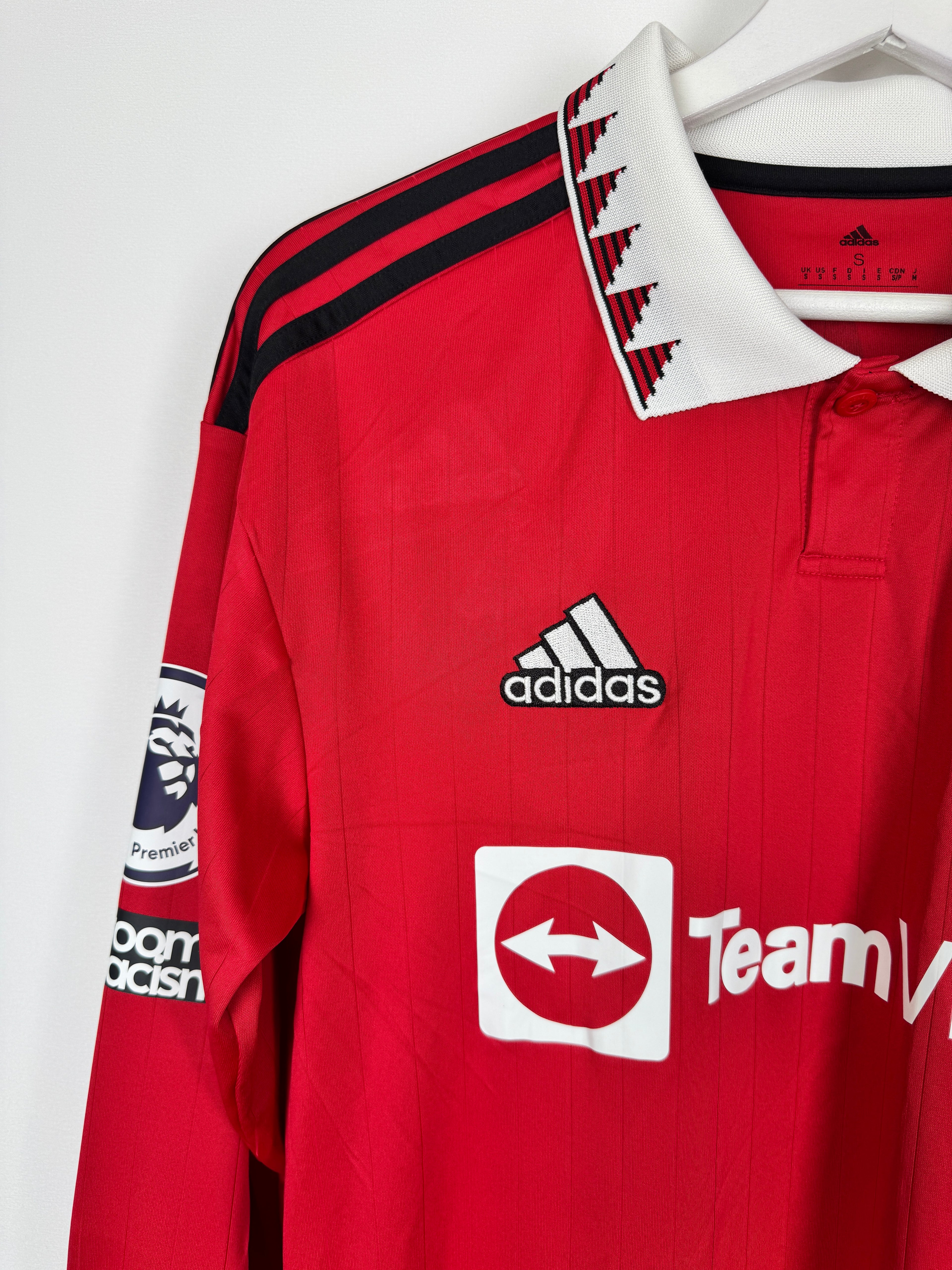 MANCHESTER UNITED 2022/2023 HOME LONG SLEEVE FOOTBALL SHIRT - RONALDO #7 (S)