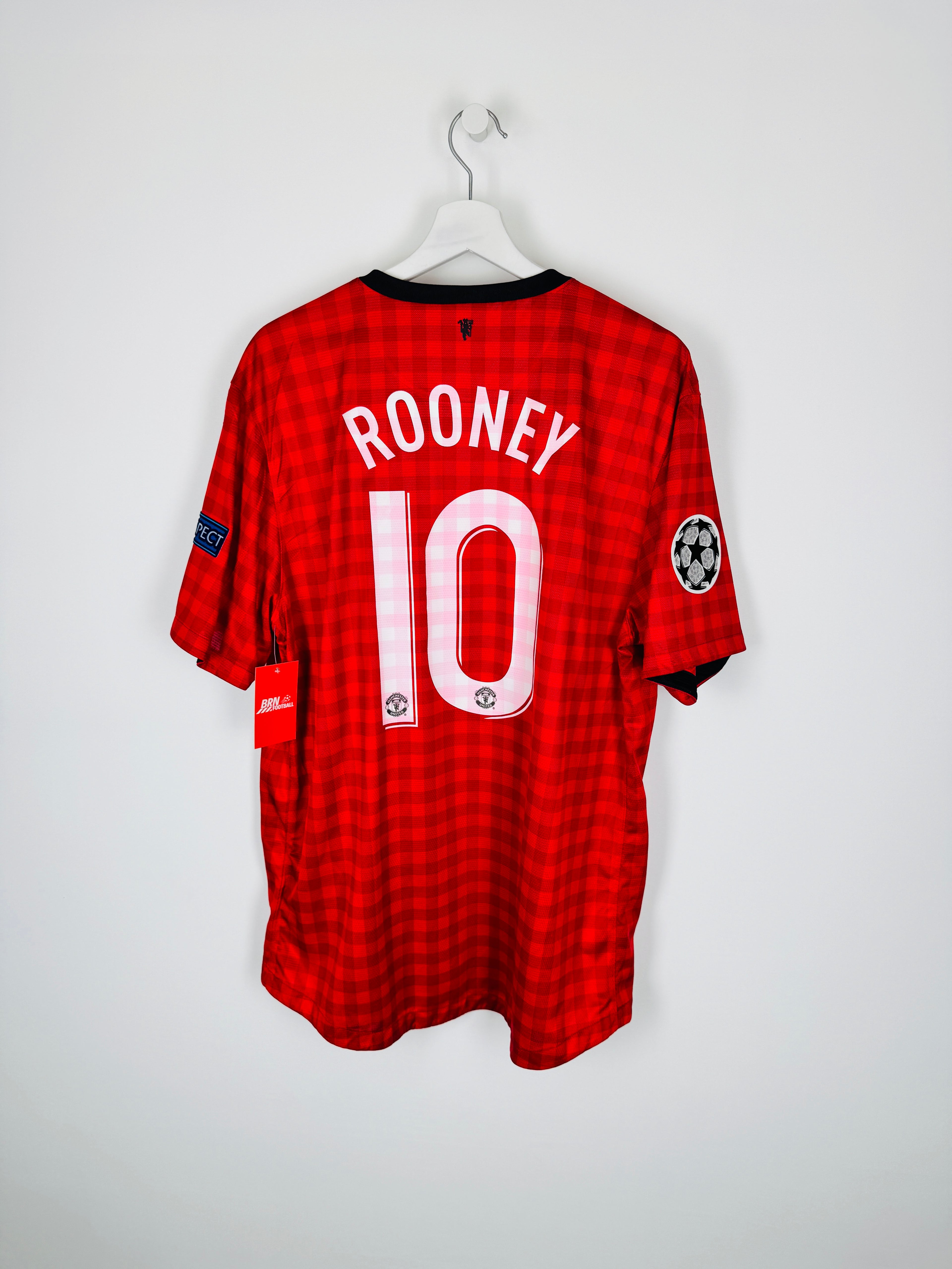 MANCHESTER UNITED 2012/2013 HOME FOOTBALL SHIRT - ROONEY #10 (XL)