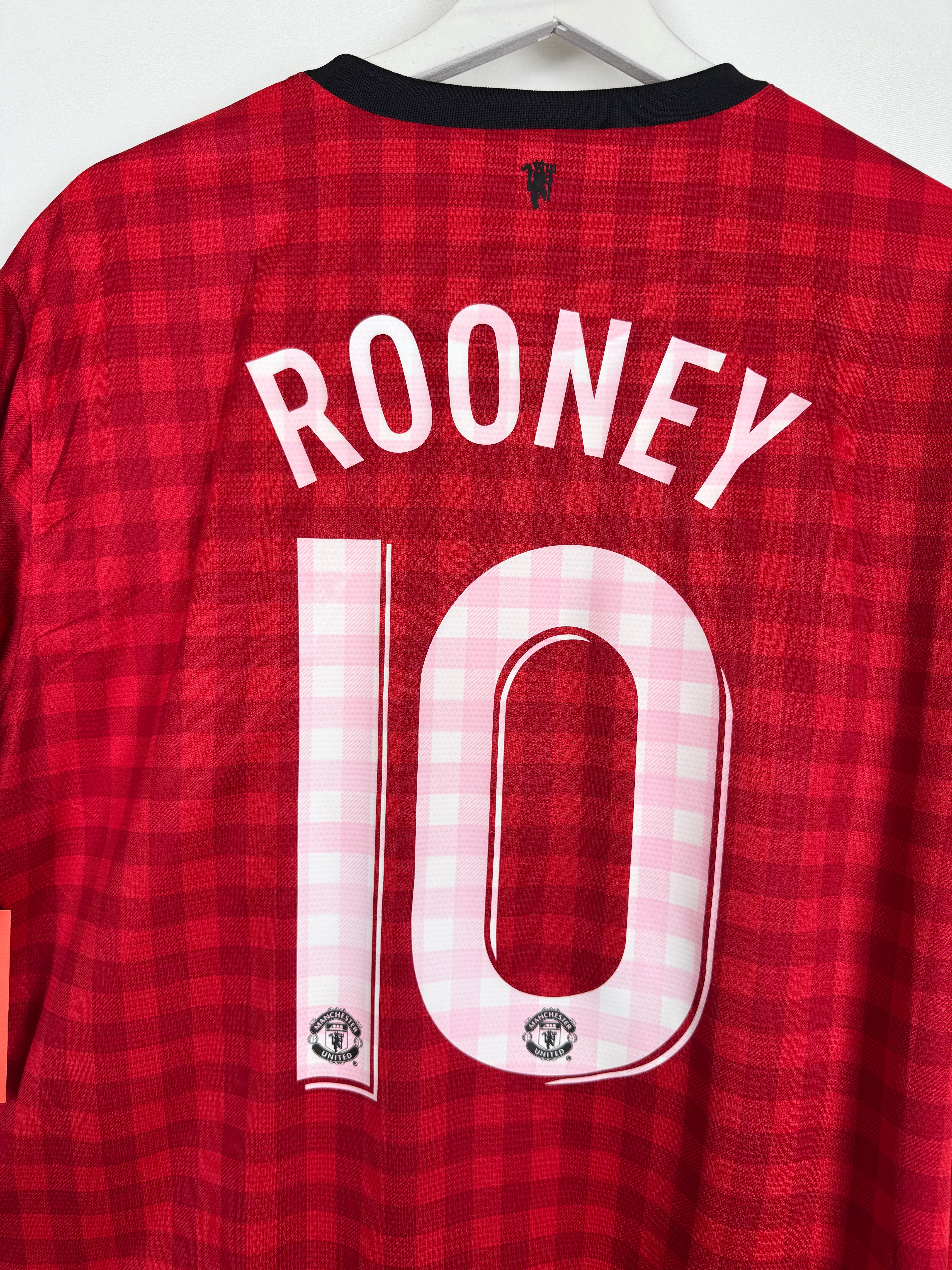 CAMISETA DE FÚTBOL MANCHESTER UNITED 2012/2013 LOCAL - ROONEY #10 (XL)