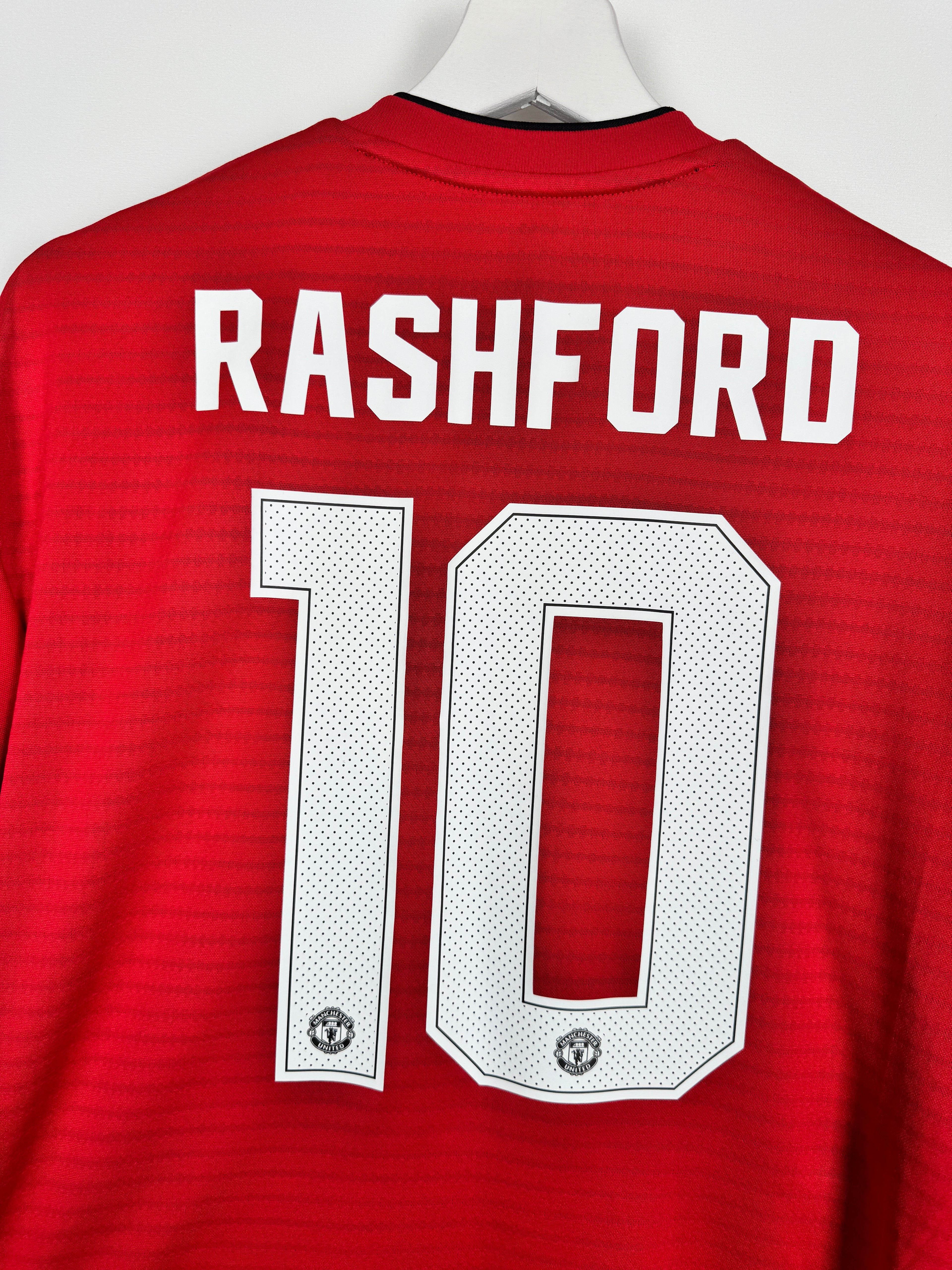 MANCHESTER UNITED 2018/2019 HOME FOOTBALL JERSEY - RASHFORD #10 (L)