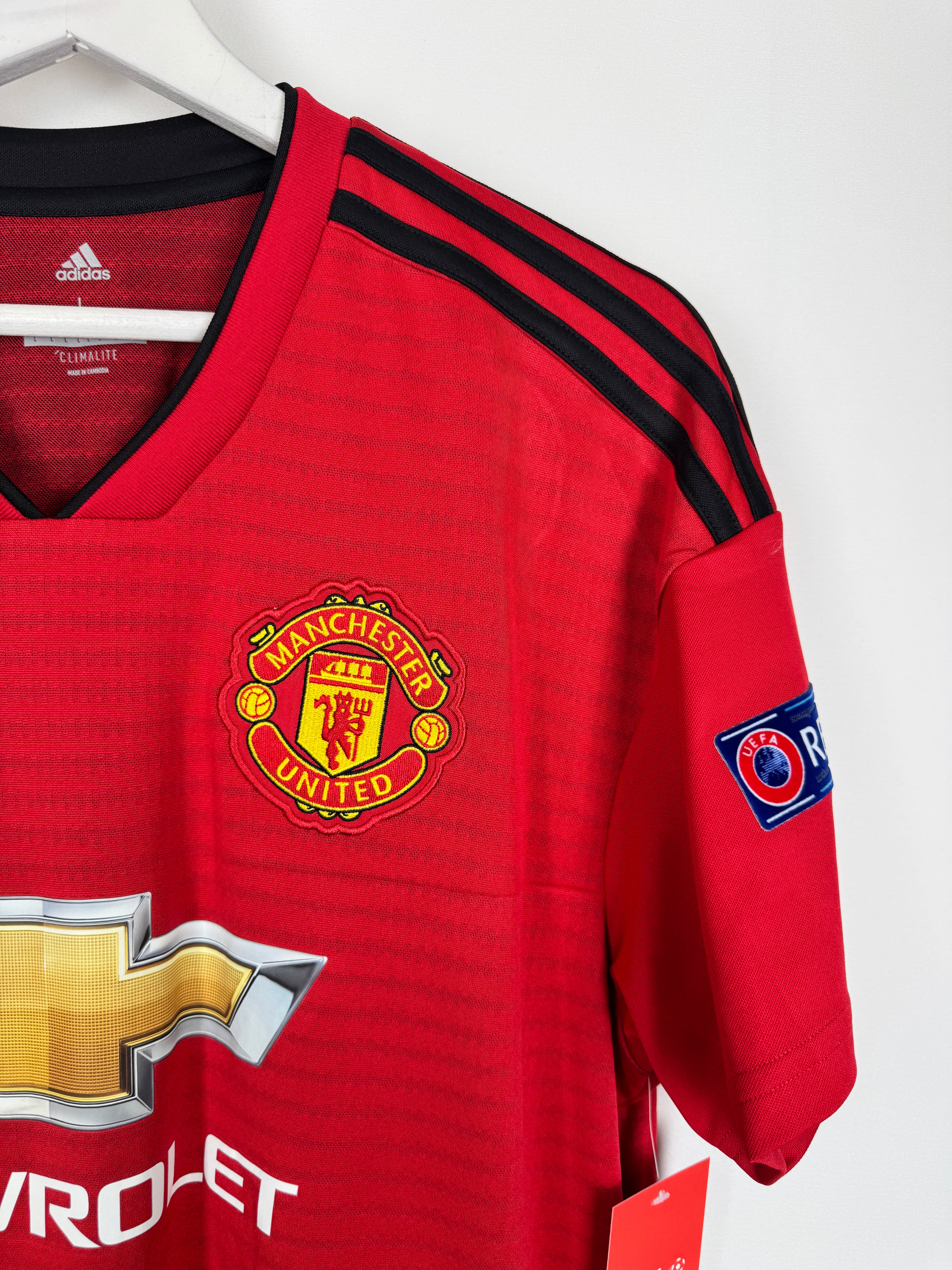 MANCHESTER UNITED 2018/2019 HOME FOOTBALL JERSEY - RASHFORD #10 (L)